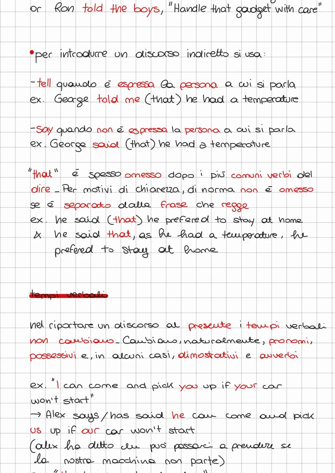 # REPORTED SPEECH
reported Speech gives an account of what someone
hos said-If the introductory sentence is in the past
tense, the tense in