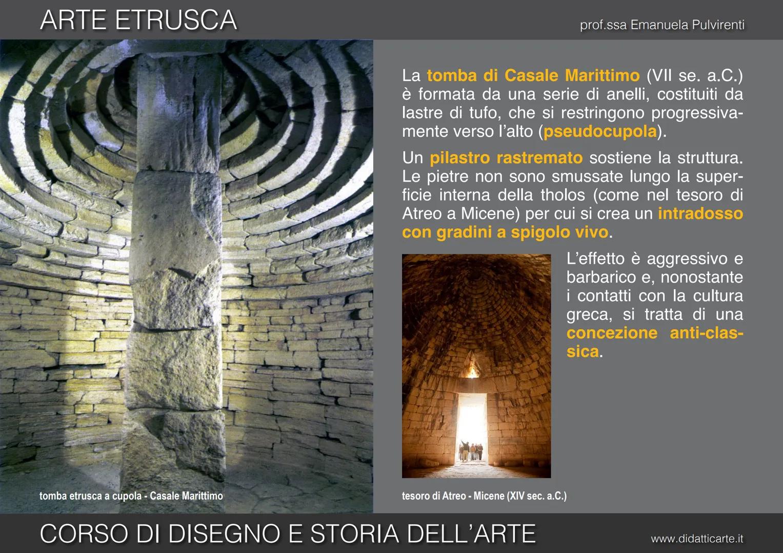prof.ssa Emanuela Pulvirenti
6. ARTE ETRUSCA
www.didatticarte.it ARTE ETRUSCA
LA CIVILTÀ ETRUSCA
Fra le civiltà preromane emerge, per qu
