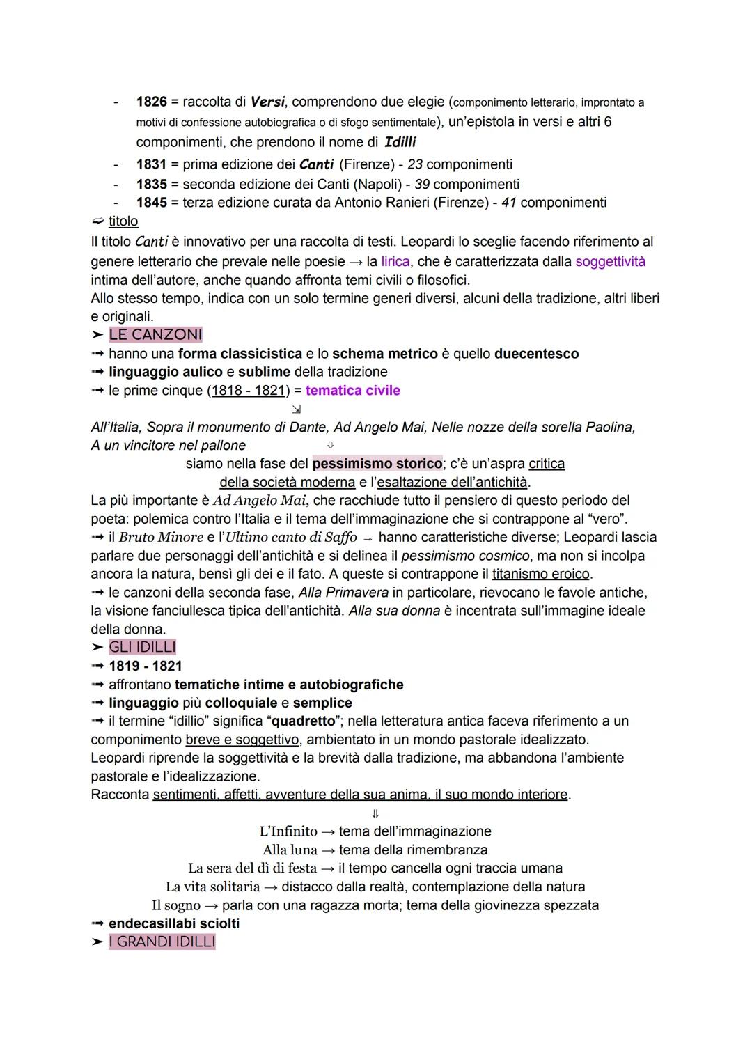# Giacomo Leopardi
LA VITA
Giacomo Leopardi nacque a Recanati nel 1798, da una famiglia nobile e prestigiosa, ma
che in quel momento si tr