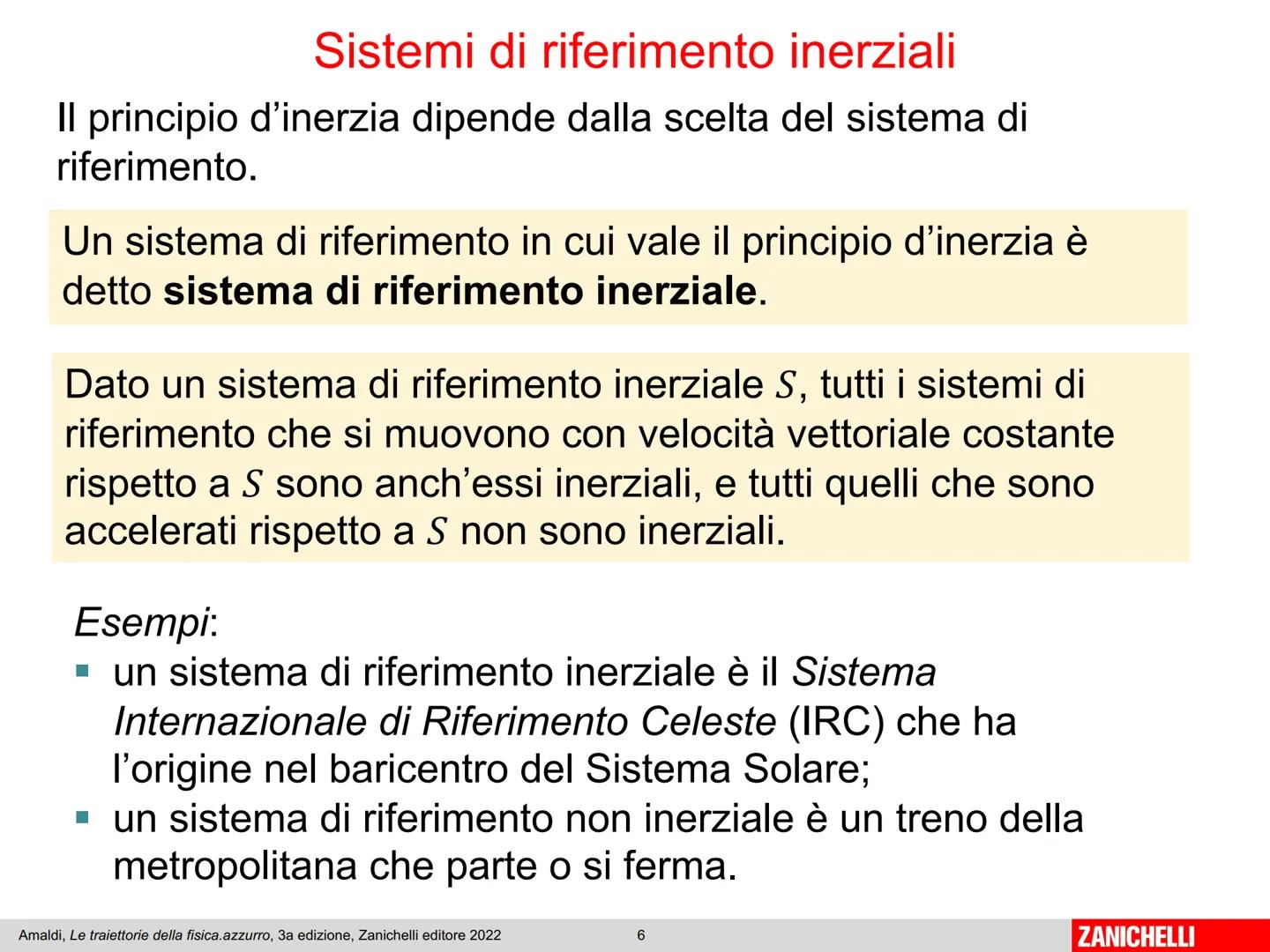 Capitolo 8
I principi
della dinamica
Amaldi, Le traiettorie della fisica.azzurro, 3a edizione, Zanichelli editore 2022
1
ZANICHELLI # La d