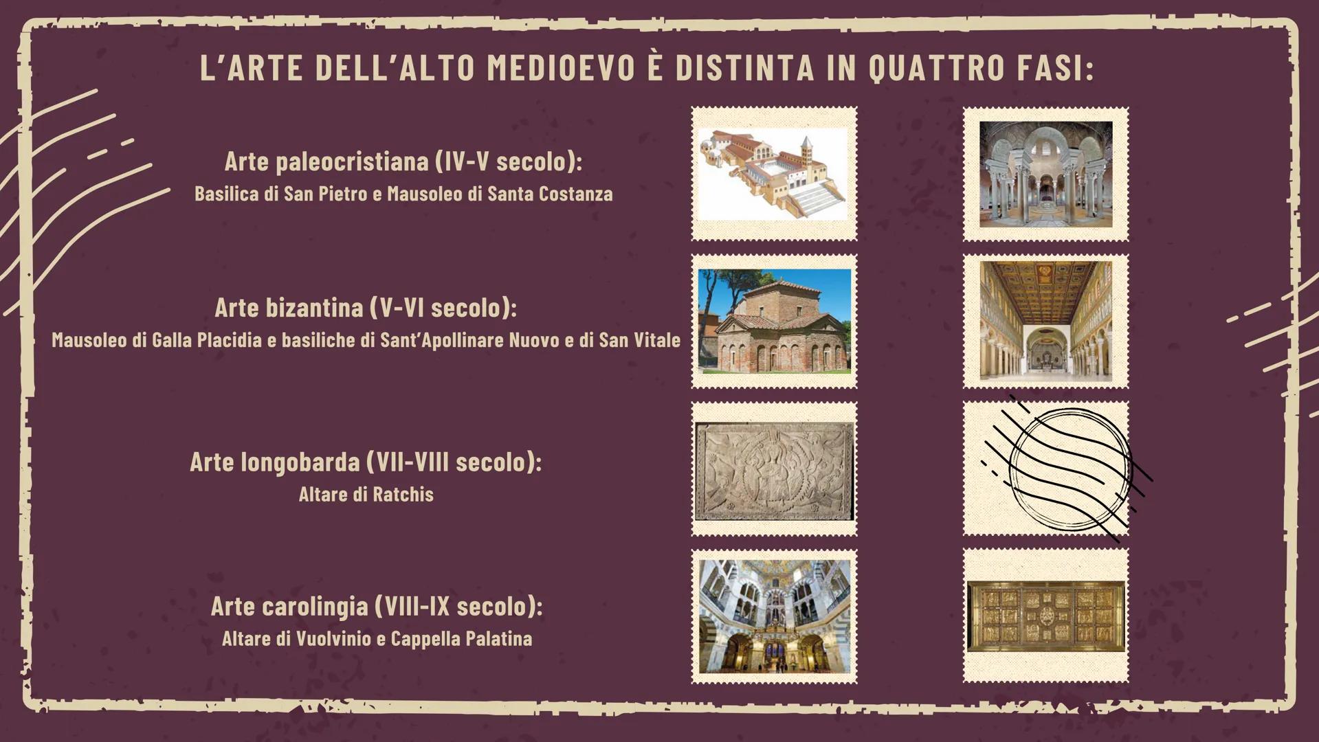 ARTE DELL'
Alto Medioevo
https://youtu.be/rMFrCt6Uxe0?si=XbTTXsptRiRYXXW4 Introduction
Con la caduta dell'impero romano
d'Occidente nel 476