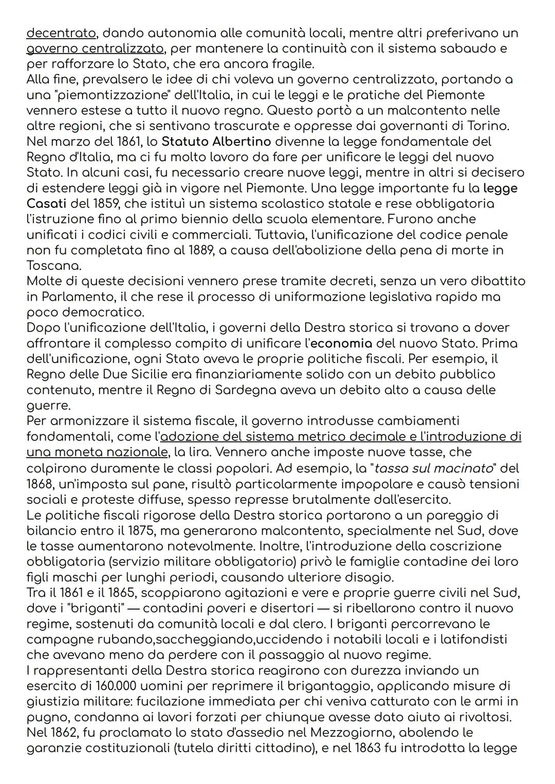 # I PRIMI ANNI DELL'ITALIA UNITA
La situazione sociale ed economica nel 1861
(cap 13)
Il 17 marzo 1861, il primo Parlamento italiano, ele