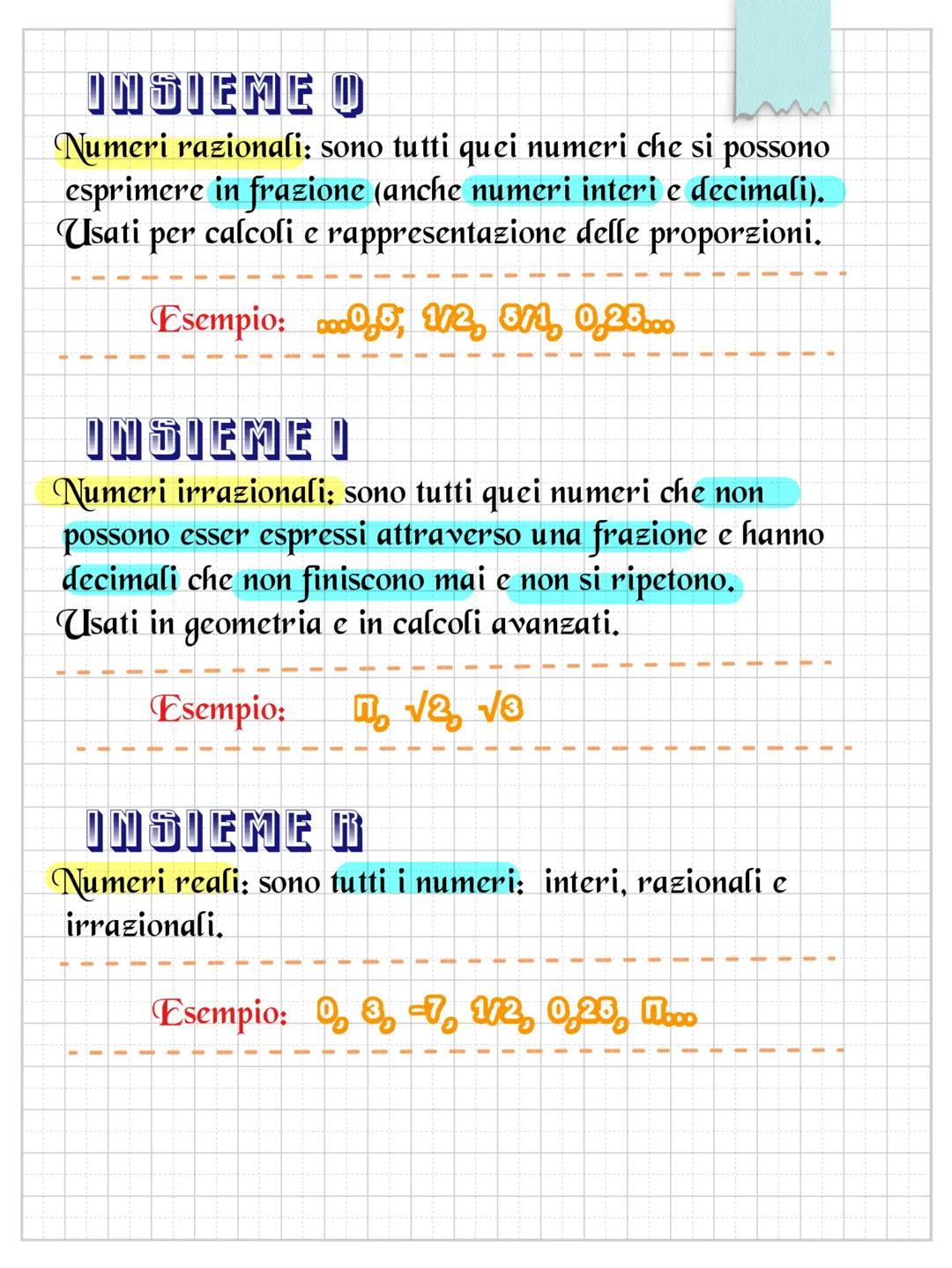 # I NUMERI
INSIEME N
Numeri naturali: sono tutti i numeri interi non negativi.
Si ottengono partendo dal numero o, per poi aggiungere
semp