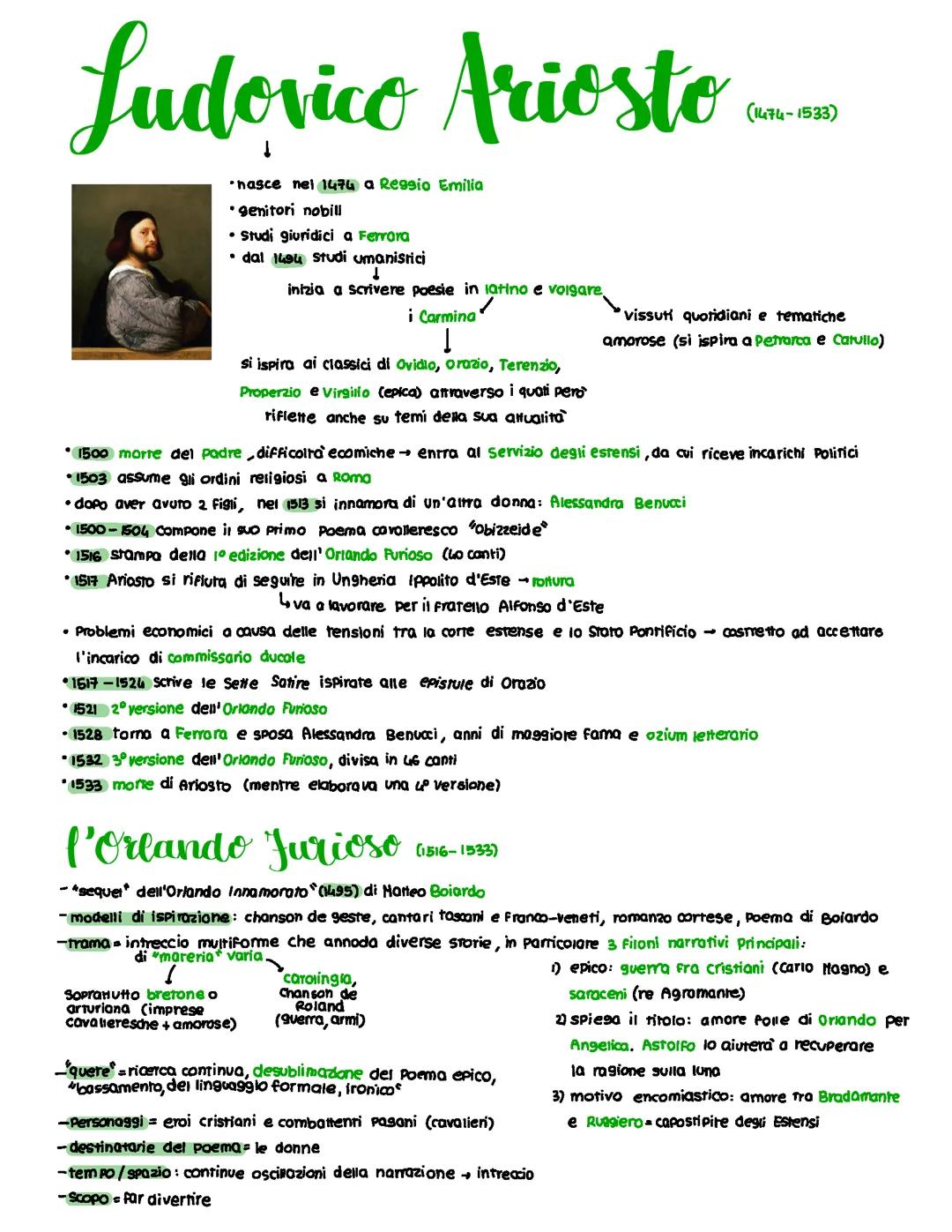 Ludovico Ariosto e l’Orlando Furioso