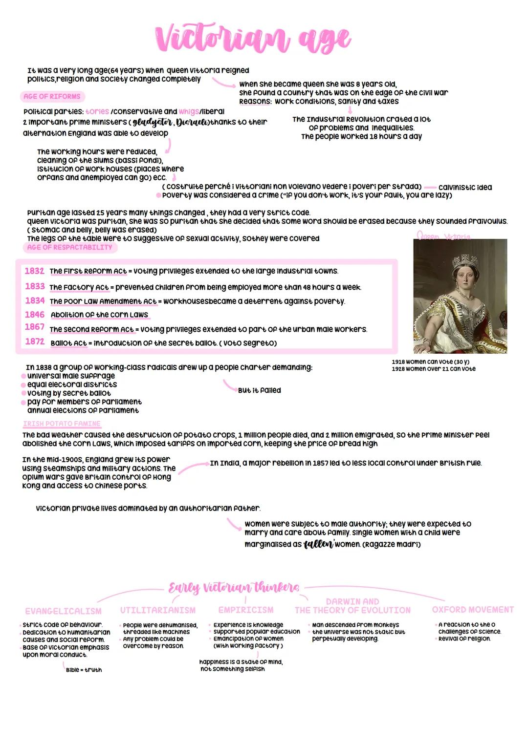 # Victorian age
It was a very long age(64 years) when queen vittoria reigned
politics, religion and society changed completely
AGE OF RIFO