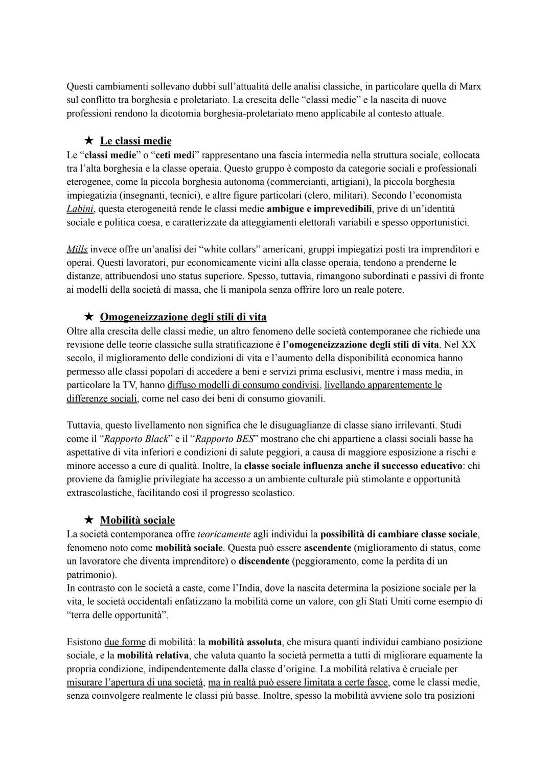Stratificazione e Disuguaglianze della Società
L'esperienza sociale si configura come un'esperienza di differenze (diverse persone, diversi