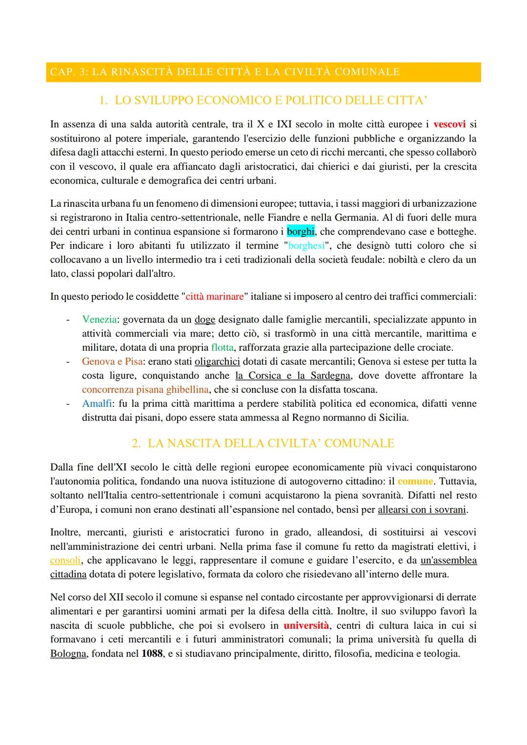 # CAP. 1: L'EUROPA DOPO L'ANNO MILLE
1. LA RINASCITA NELL'ANNO MILLE
Intorno all'XI secolo, in Europa Occidentale, si verificò una forte c