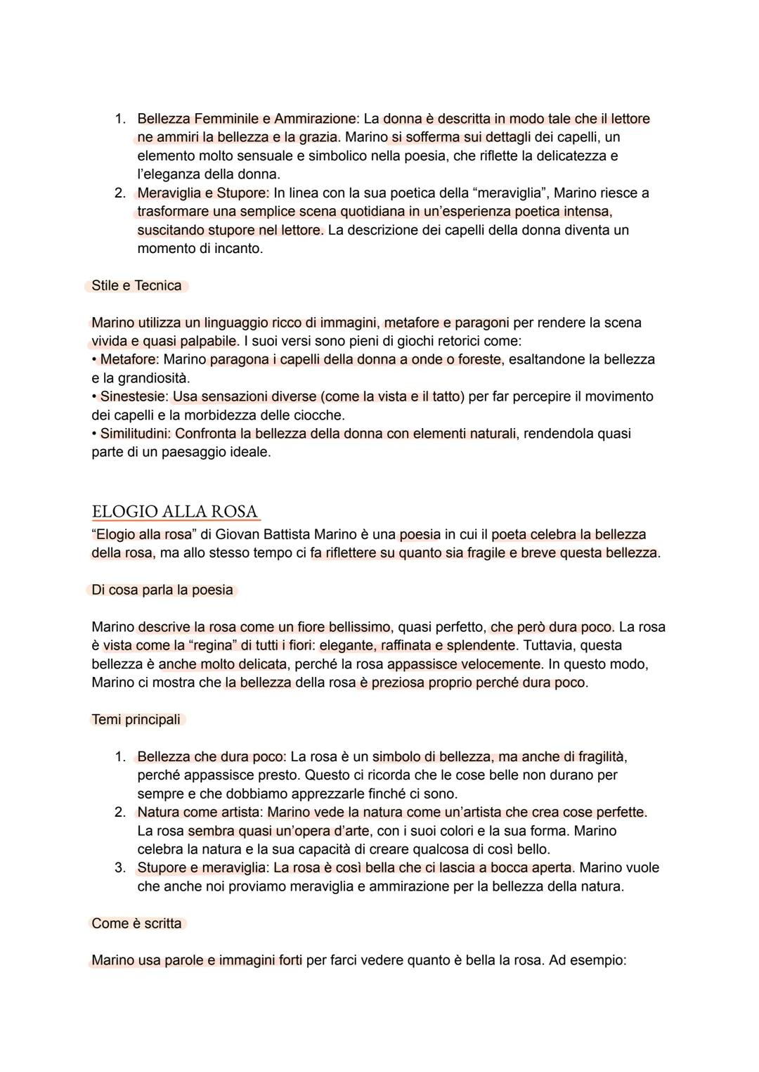 La Vita di Giovan Battista Marino
Giovan Battista Marino nasce a Napoli nel 1569. Comincia a scrivere poesia nella sua città
natale, ma è co