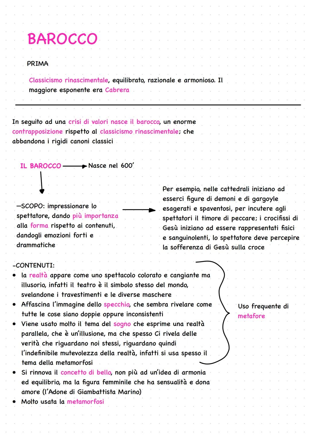 BAROCCO
PRIMA
Classicismo rinascimentale, equilibrato, razionale e armonioso. Il
maggiore esponente era Cabrera
In seguito ad una crisi di v