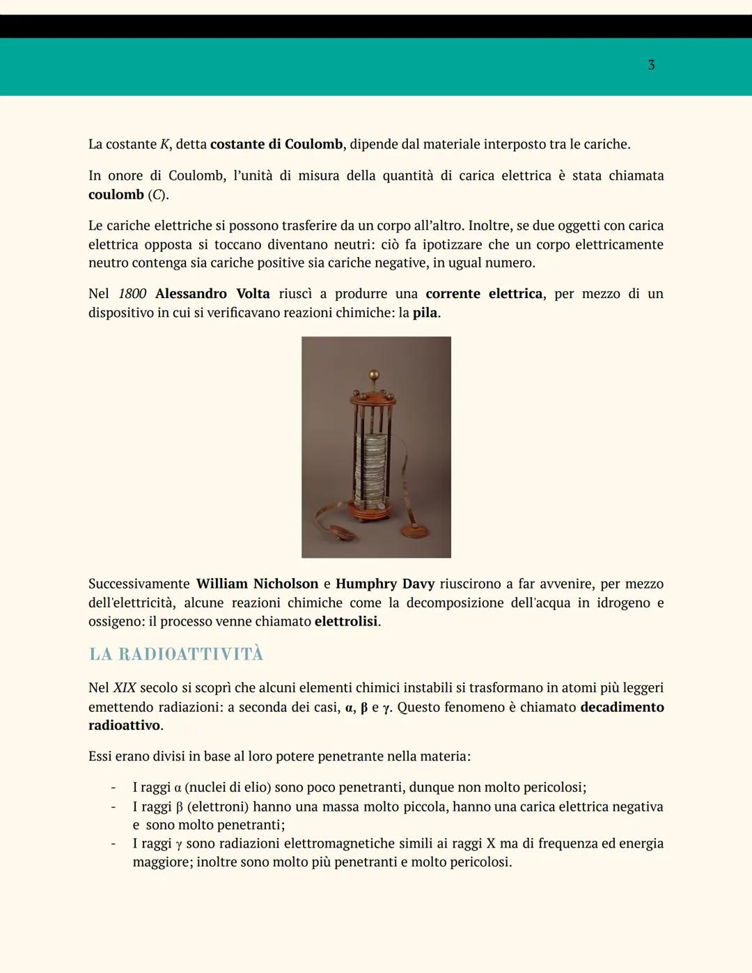 CHIMICA
GLI ATOMI
E LE PARTICELLE
SUBATOMICHE
C'È QUALCOSA DENTRO GLI ATOMI
Nel 1808 John Dalton, un insegnante di matematica e filosofia na