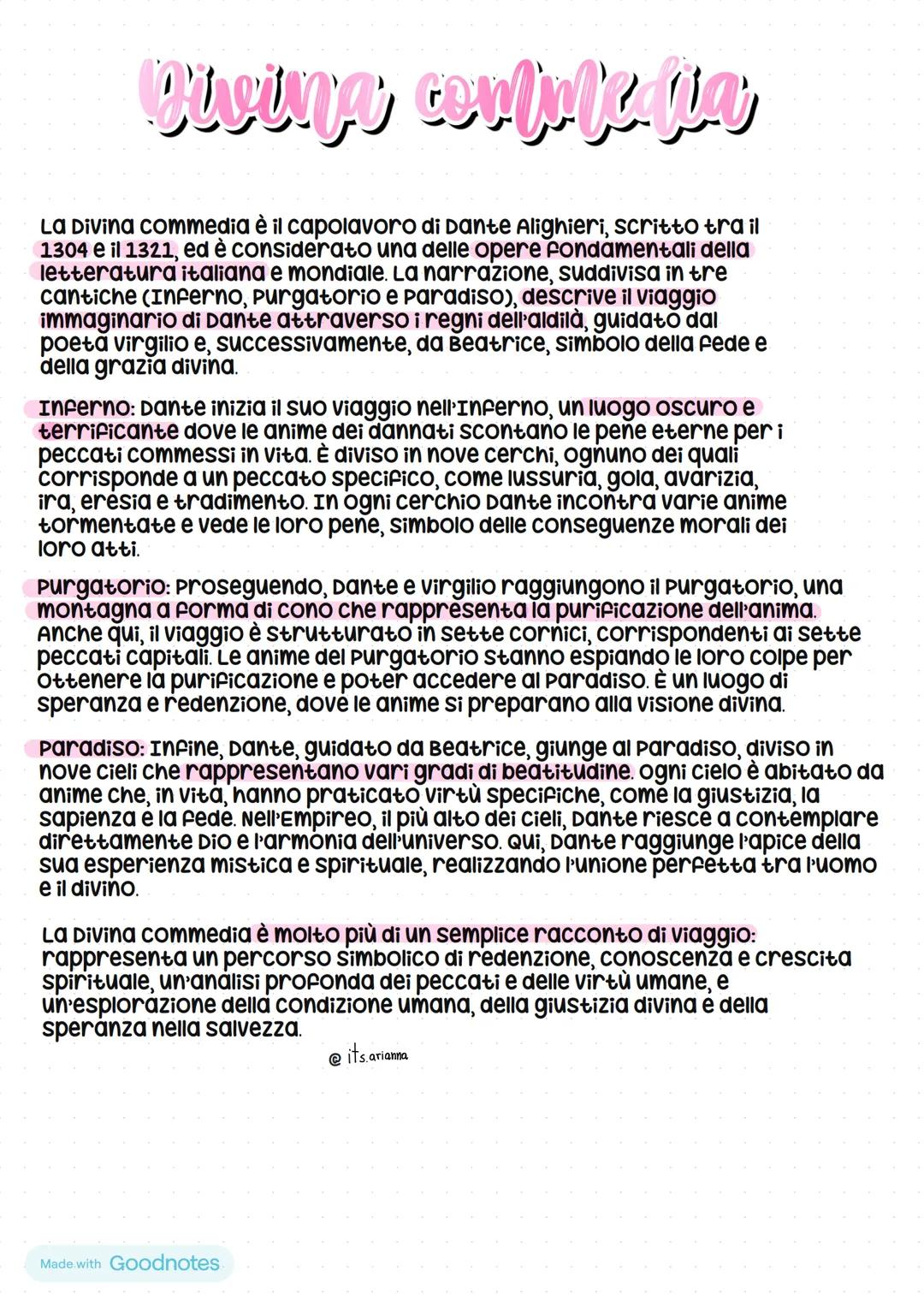 # Divina commedia
La Divina commedia รจ il capolavoro di Dante Alighieri, scritto tra il
1304 e il 1321, ed รจ considerato una delle opere fo