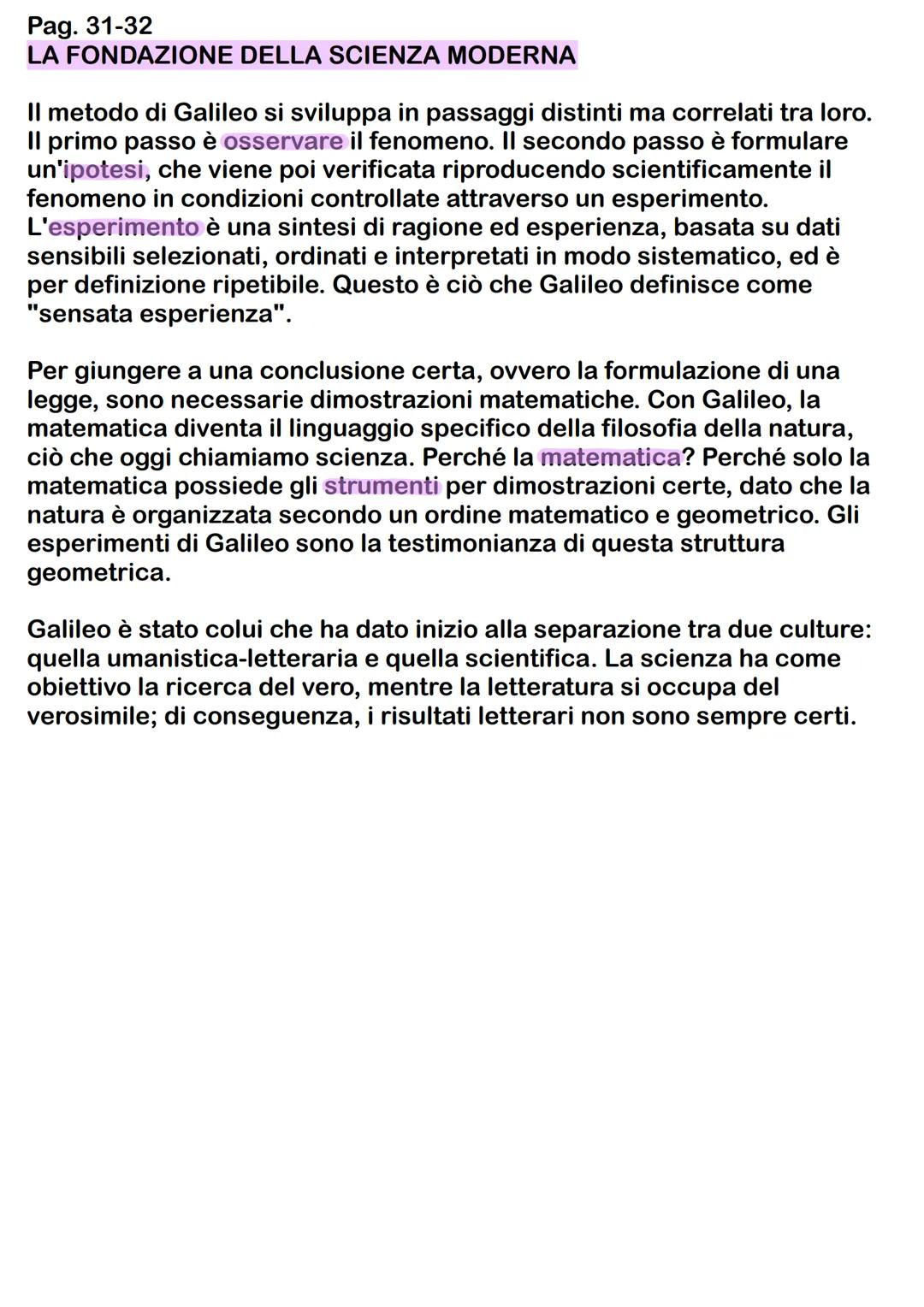 Pag. 27-28-29-30
GALILEO GALILEI
24/09
Galileo Galilei non è soltanto uno scienziato di rilievo, ma lo studiamo
anche in letteratura poiché