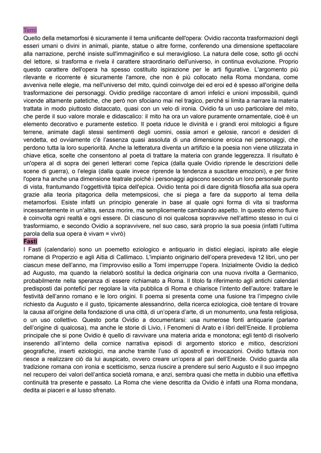 # La vita
Ovidio ci da notizie della sua vita in vari passi delle sue opere, specialmente nei Tristia e nelle Epistole, e
tra le altre font