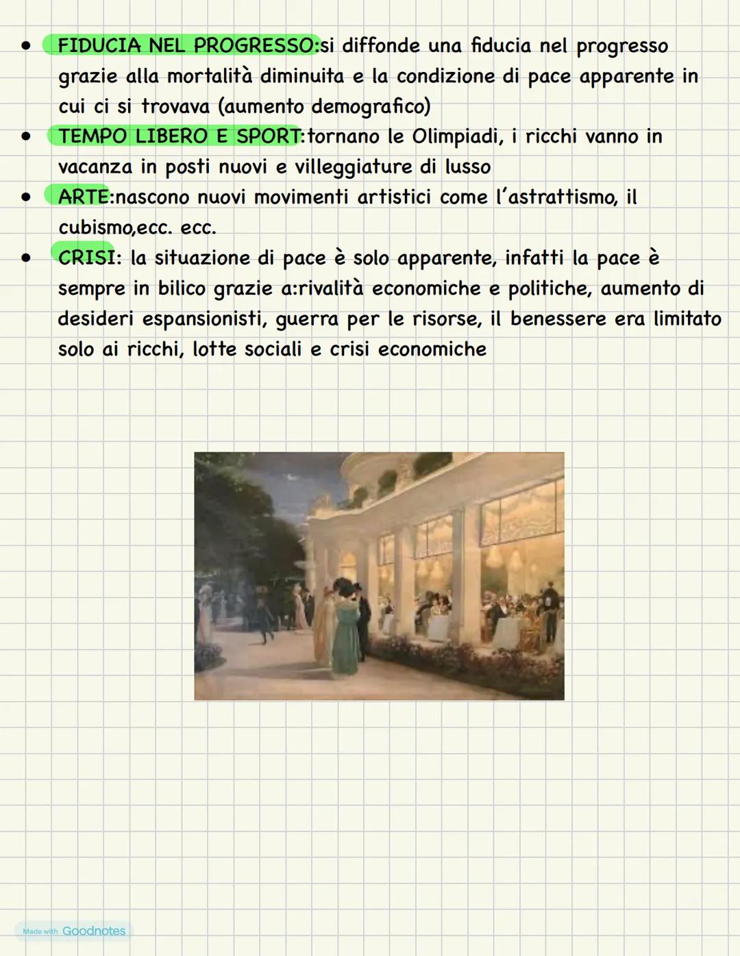 # Belle epoque
Belle epoque-> periodo storico compreso tra il 1870 e il 1914
(dalla seconda rivoluzione industriale alla prima guerra mondi