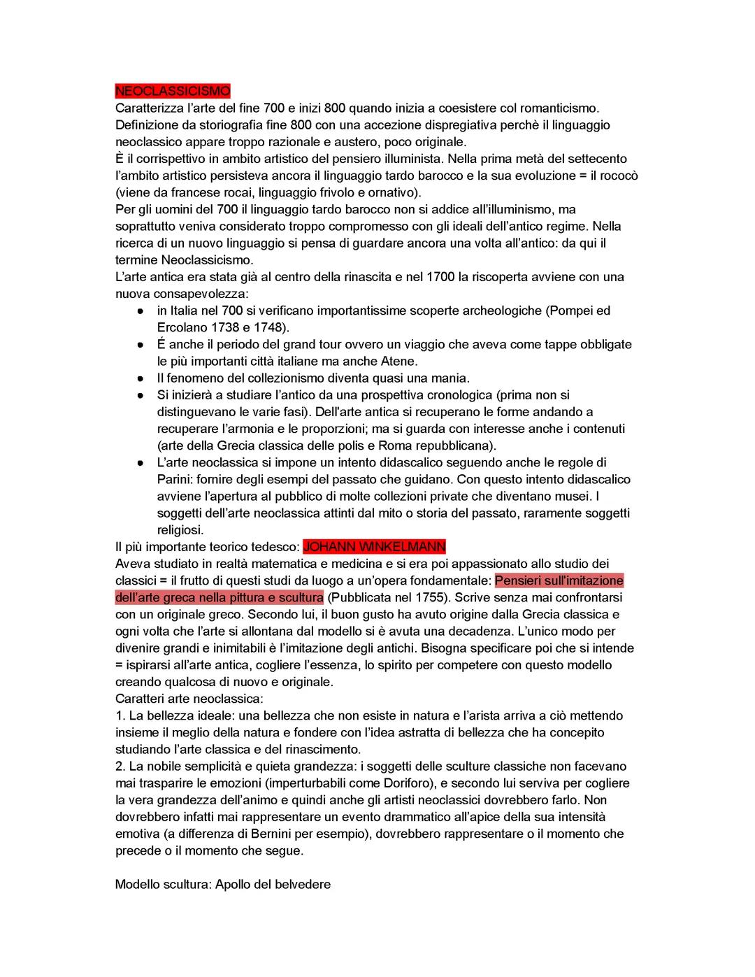 Neoclassicismo nell’arte