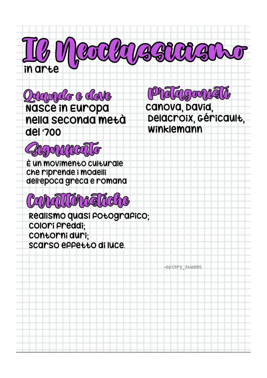 # Il Neoclassiciono
in arte
## Quando e dove
Nasce in Europa
nella seconda metà
del '700
## Significato
È un movimento culturale
che ripr