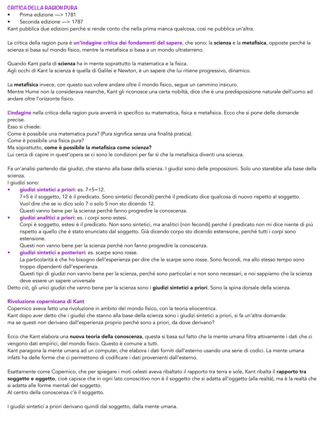 IMMANUEL KANT (1724-1804)
Esponente di una nuova corrente filosofica, chiamata Criticismo. Prosegue ciò che aveva già accennato Hume, e por