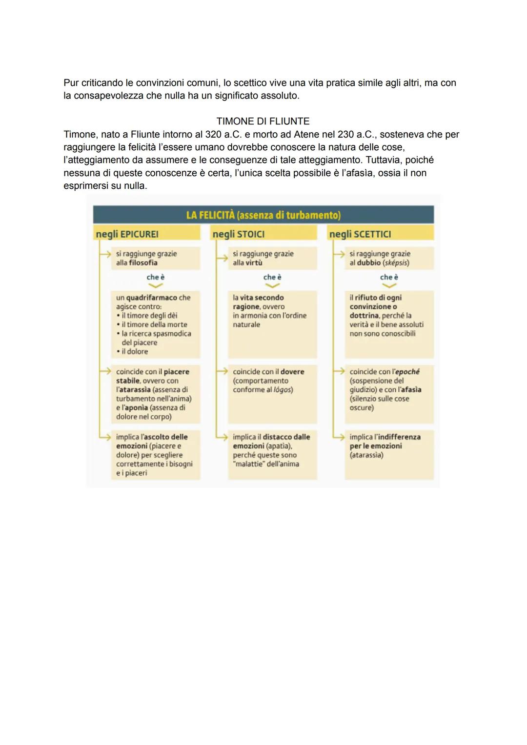 LO SCETTICISMO:σκέπτομα
Lo scetticismo, nato nell'epoca ellenistica, è una corrente filosofica che afferma
l'inconoscibilità della realtà pe