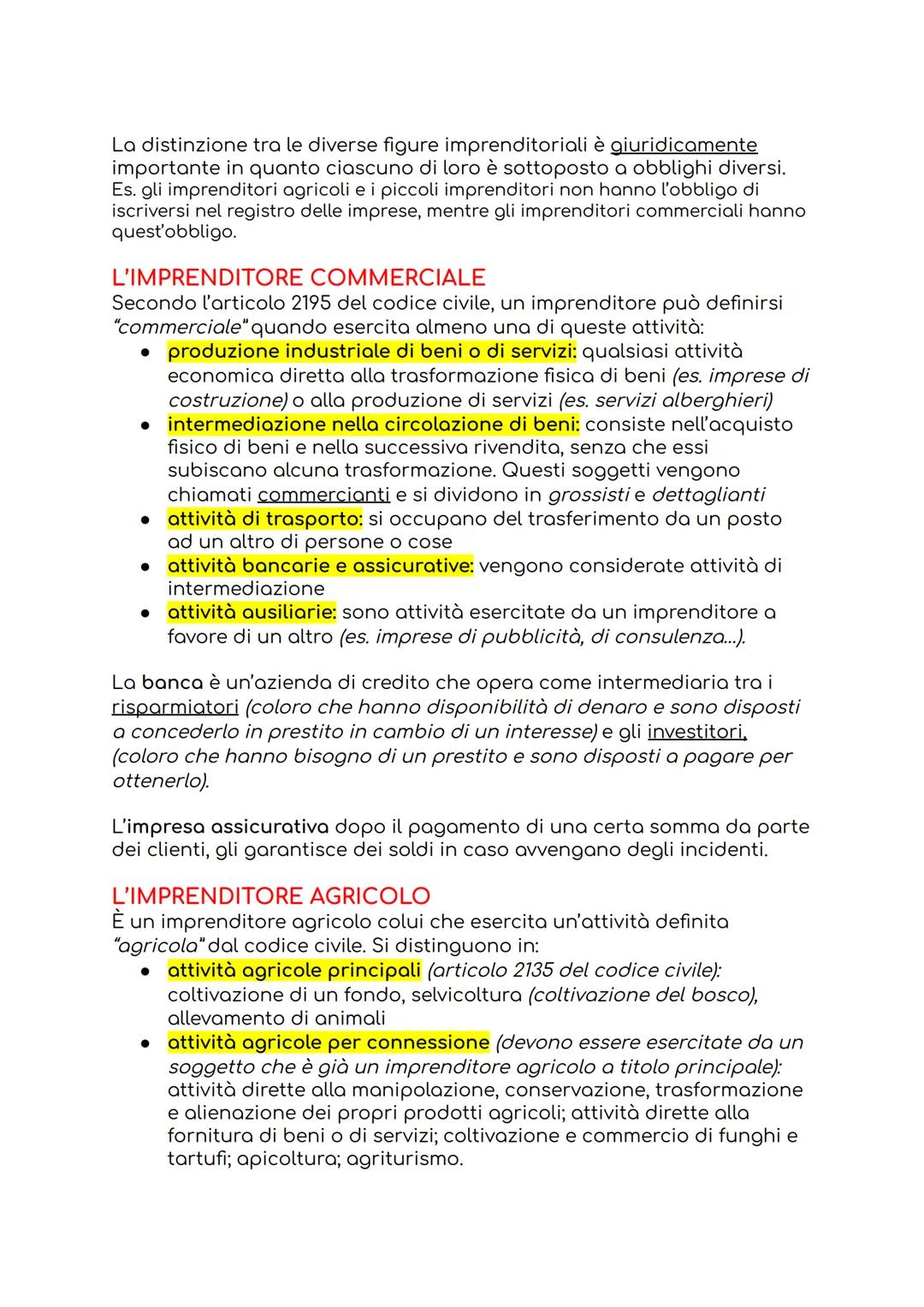 L'IMPRENDITORE
L'IMPRENDITORE E LE SUE ATTIVITÀ
L'IMPRENDITORE NELLE FONTI DEL DIRITTO
Tra i soggetti che svolgono attività economiche, le i