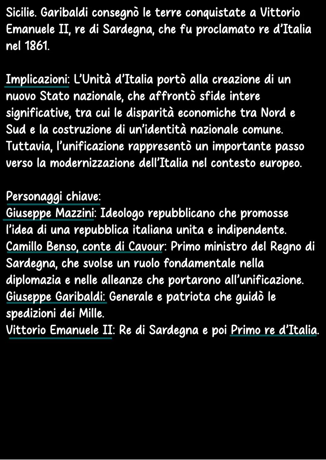 # L'unita' d'Italia
CAPITOLO 16
Unità d'Italia= processo storico che ha portato alla
creazione dello Stato italiano unificato nel XIX seco