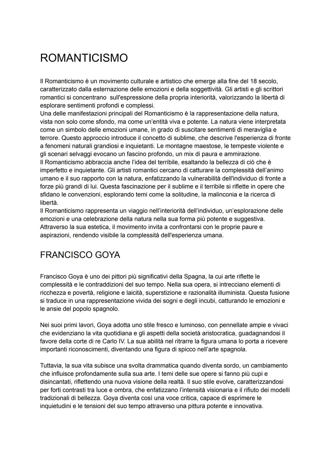 # ROMANTICISMO
II Romanticismo è un movimento culturale e artistico che emerge alla fine del 18 secolo,
caratterizzato dalla esternazione d