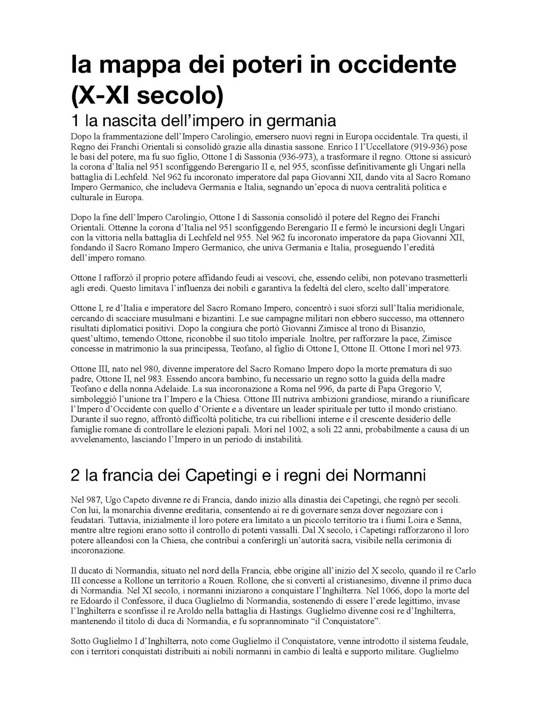 Mappa dei poteri in occidente ( storia) da Ottone I fino al trattato di Worms