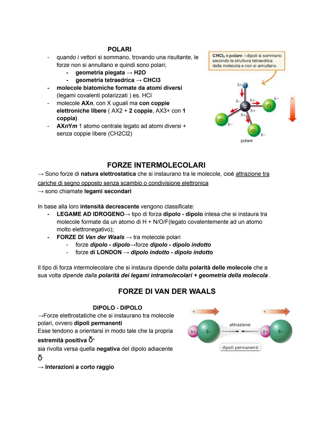 # LA FORMA DELLE MOLECOLE
Le proprietà peculiari di una sostanza formata da molecole dipendono
- dal tipo di atomi che formano la molecola