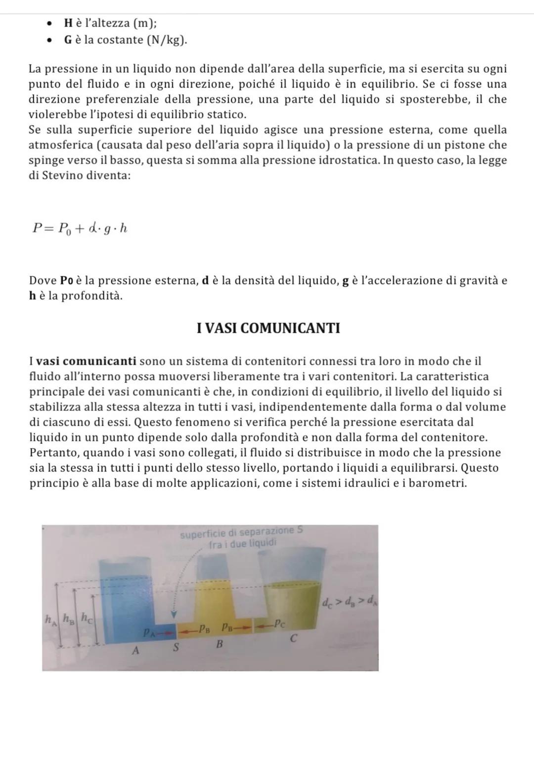 # L'EQUILIBRIO DEI FLUIDI
La materia può presentarsi in diverse forme, dette stati di aggregazione, che dipendono dalle
forze che agiscono