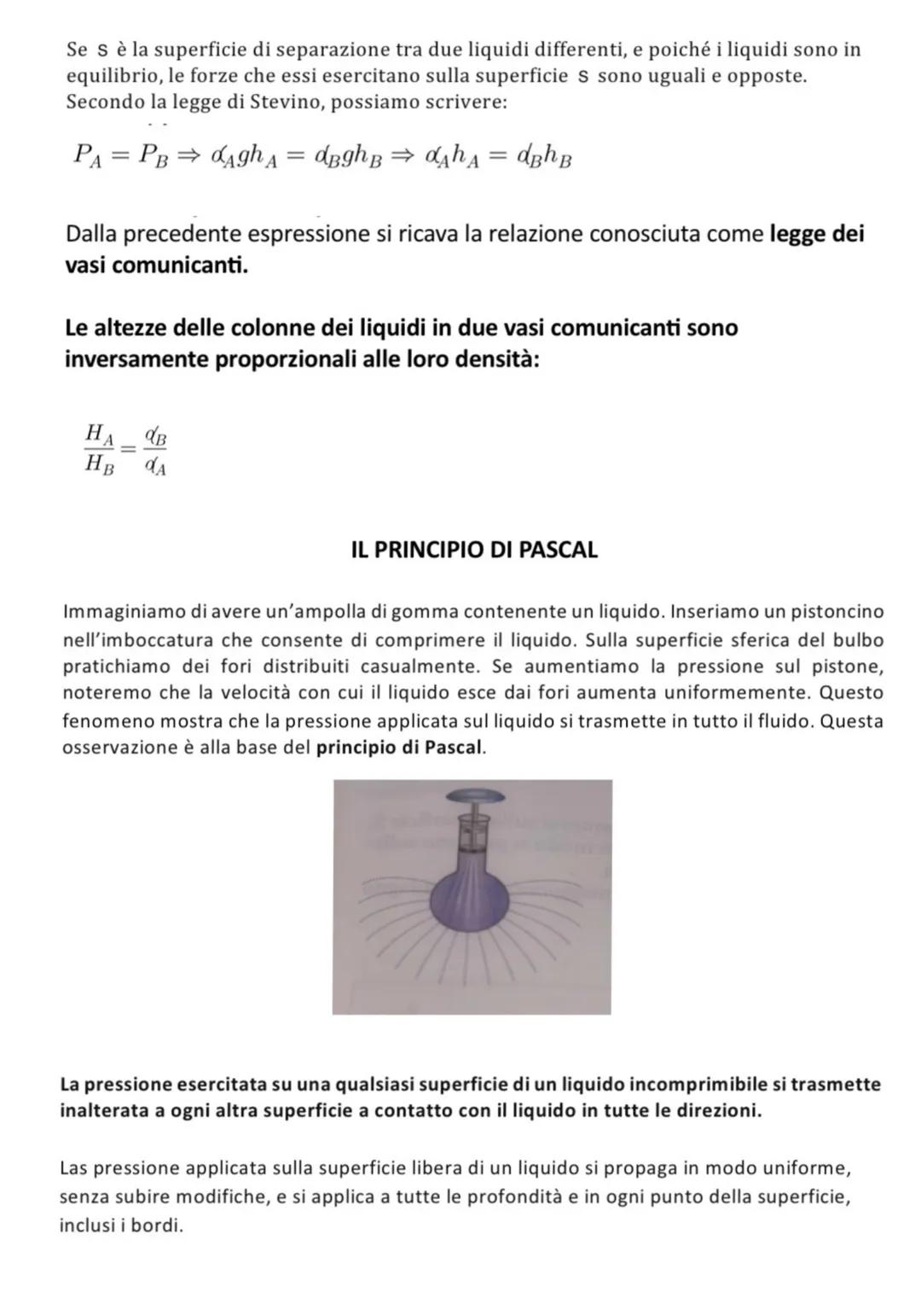 # L'EQUILIBRIO DEI FLUIDI
La materia può presentarsi in diverse forme, dette stati di aggregazione, che dipendono dalle
forze che agiscono