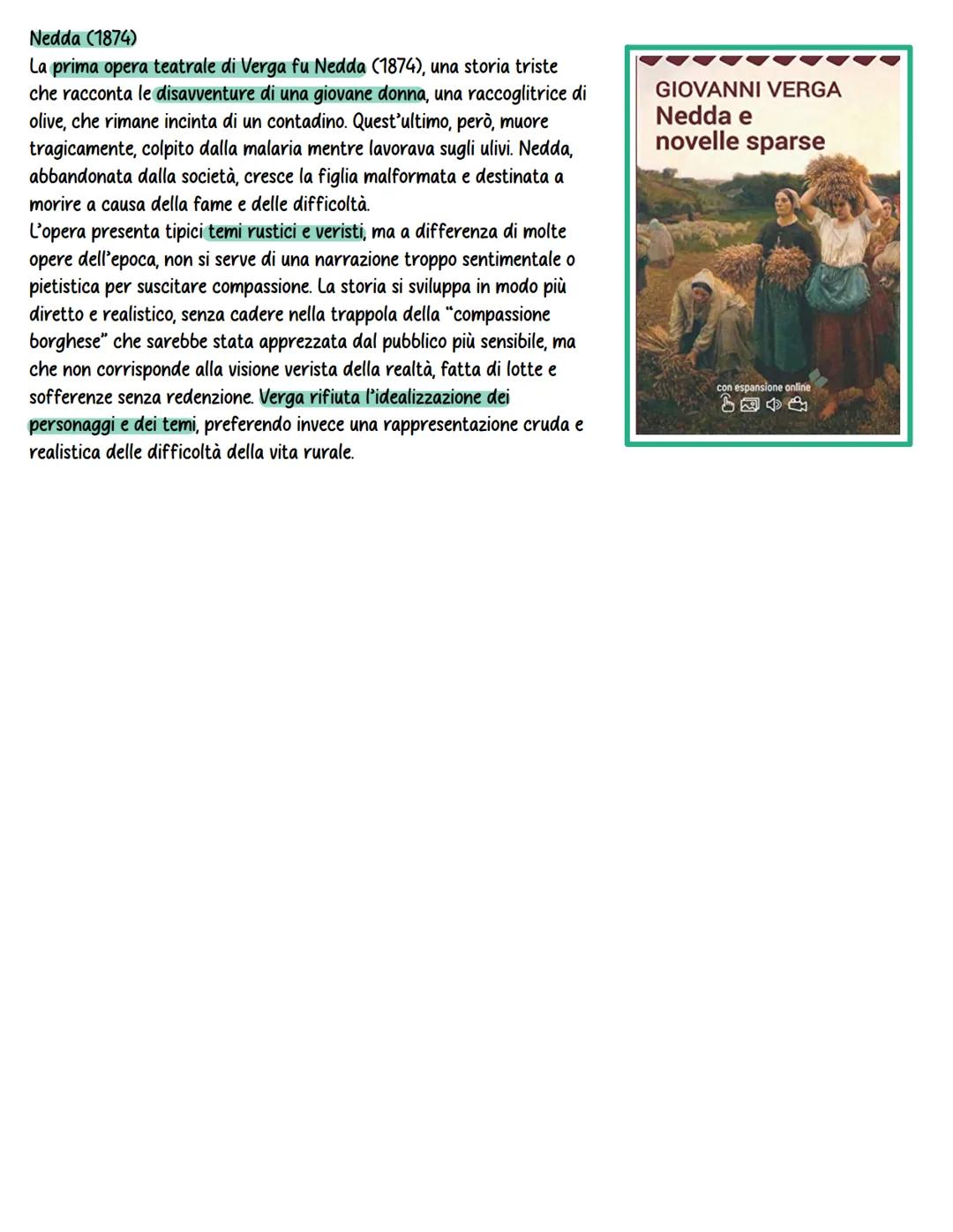 Giovanni Verga
Giovanni Verga nacque a Catania nel 1840 in una famiglia di antica
nobiltà. Durante la gioventù, studiò sotto l'influenza del