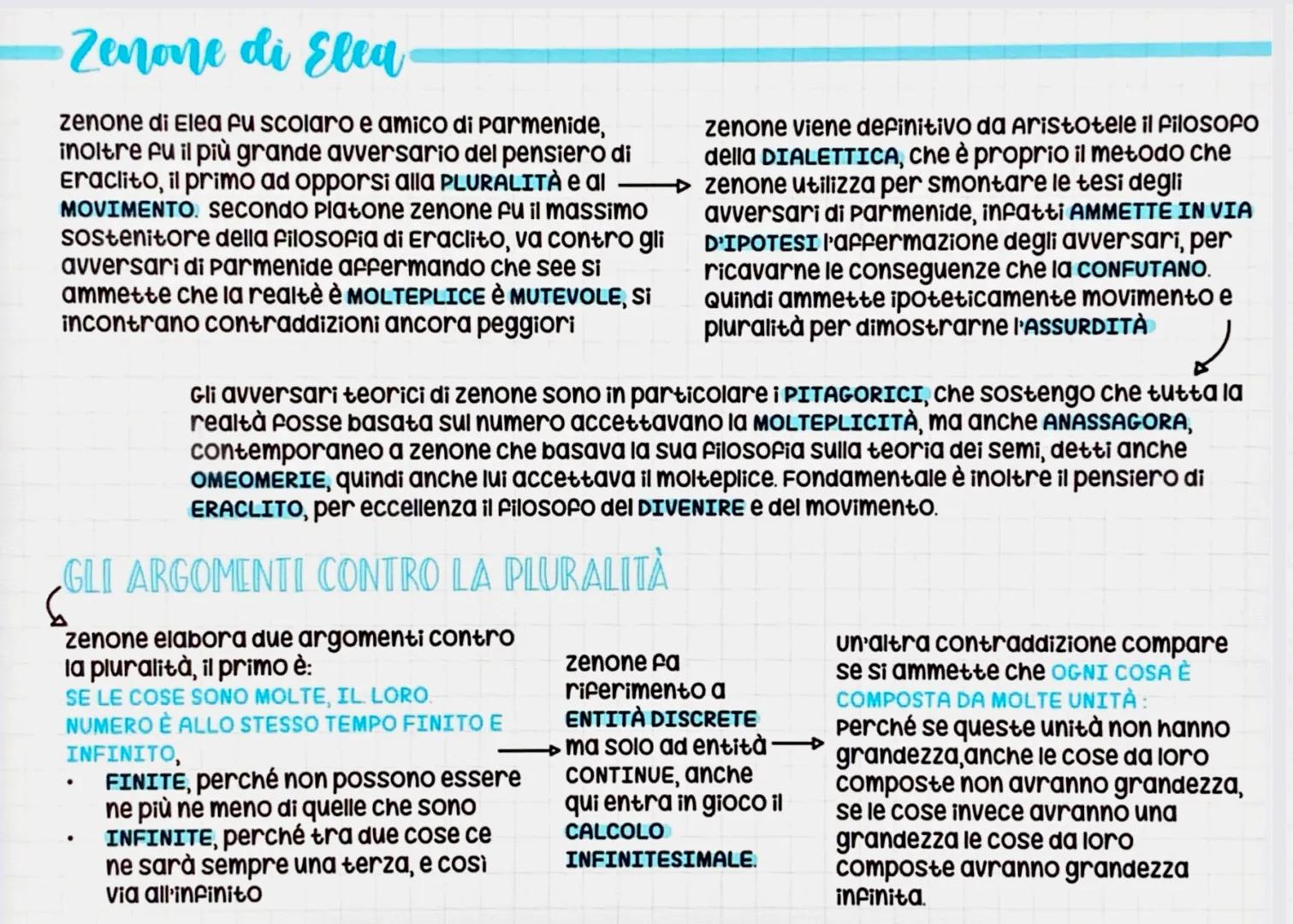 # Zenone di Elea
zenone di Elea fu scolaro e amico di Parmenide,
inoltre fu il più grande avversario del pensiero di
Eraclito, il primo ad