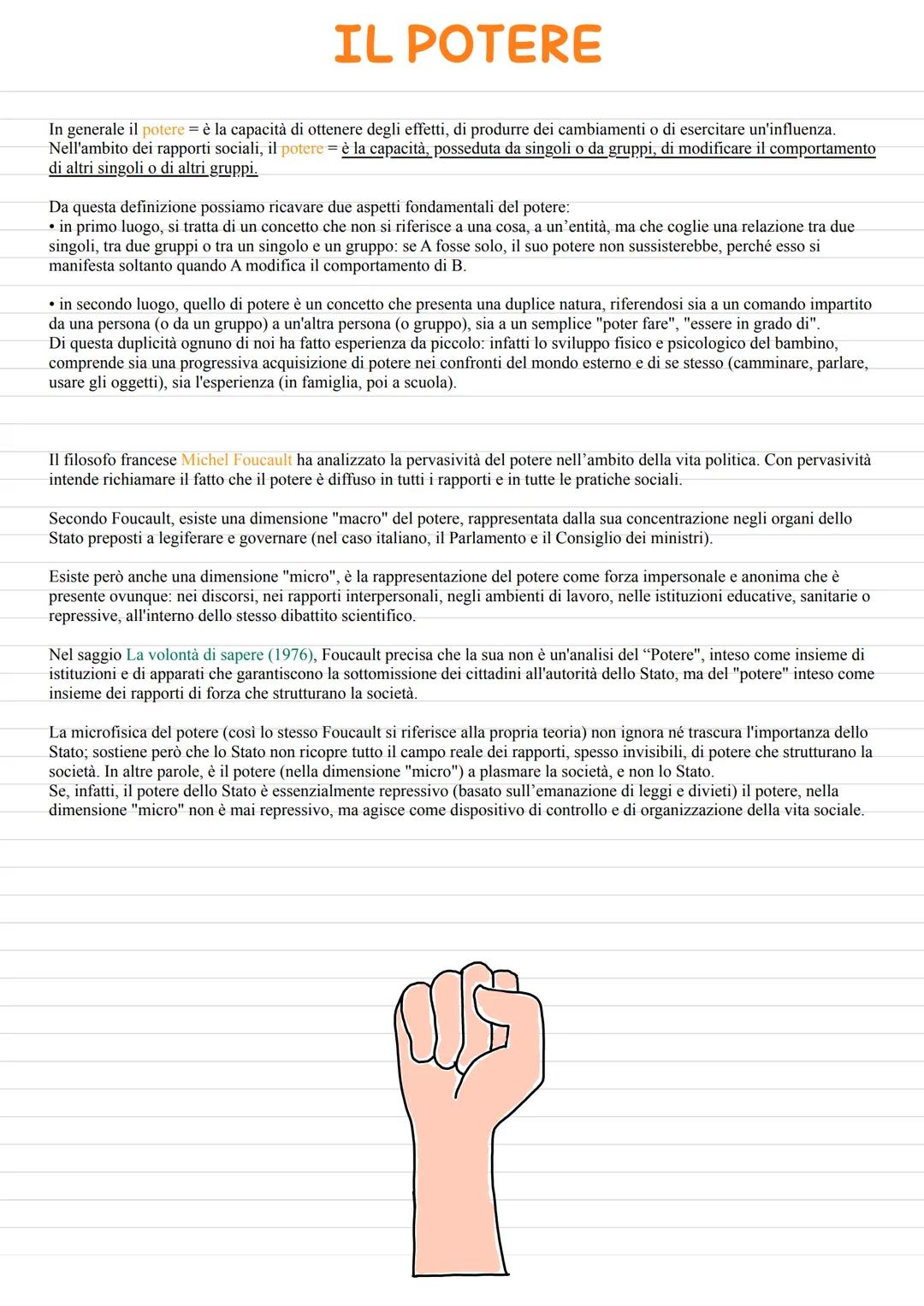 IL POTERE
In generale il potere = è la capacità di ottenere degli effetti, di produrre dei cambiamenti o di esercitare un'influenza.
Nell'am