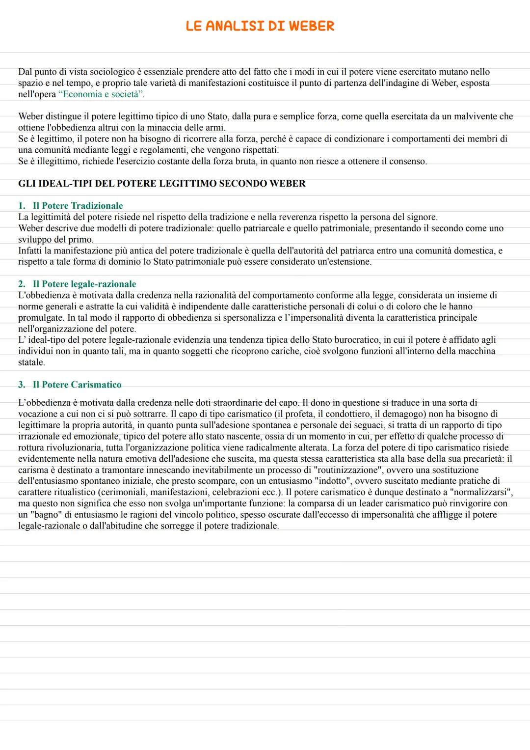 IL POTERE
In generale il potere = è la capacità di ottenere degli effetti, di produrre dei cambiamenti o di esercitare un'influenza.
Nell'am