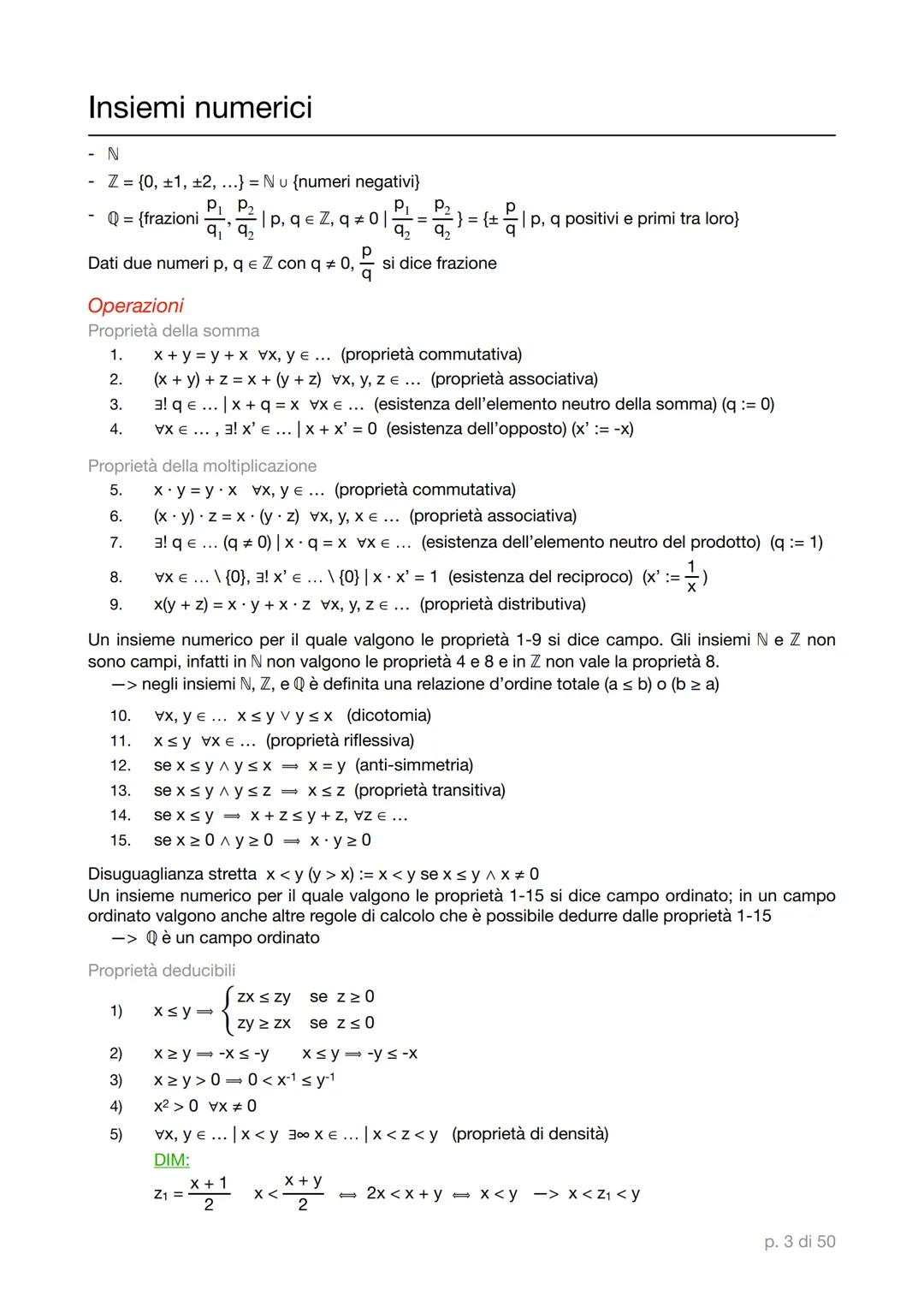 Richiami e notazione (INSIEMI)
A = {3, 5, 9}
.
•
•
•
•
•
D = {ne N : n è dispari} = {2m +1: me N} E = {a, {b, c}} −> |E| = 2
N = numeri natu