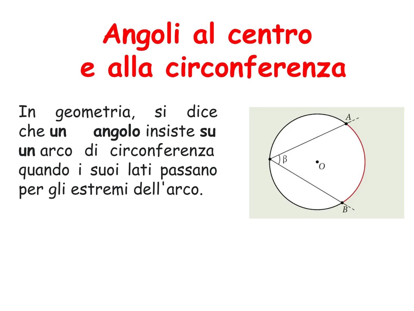 # Angoli al centro
e alla circonferenza
$\alpha$
L
$\alpha$
L # Angoli al centro
Si chiama angolo al centro un angolo che ha
per verti