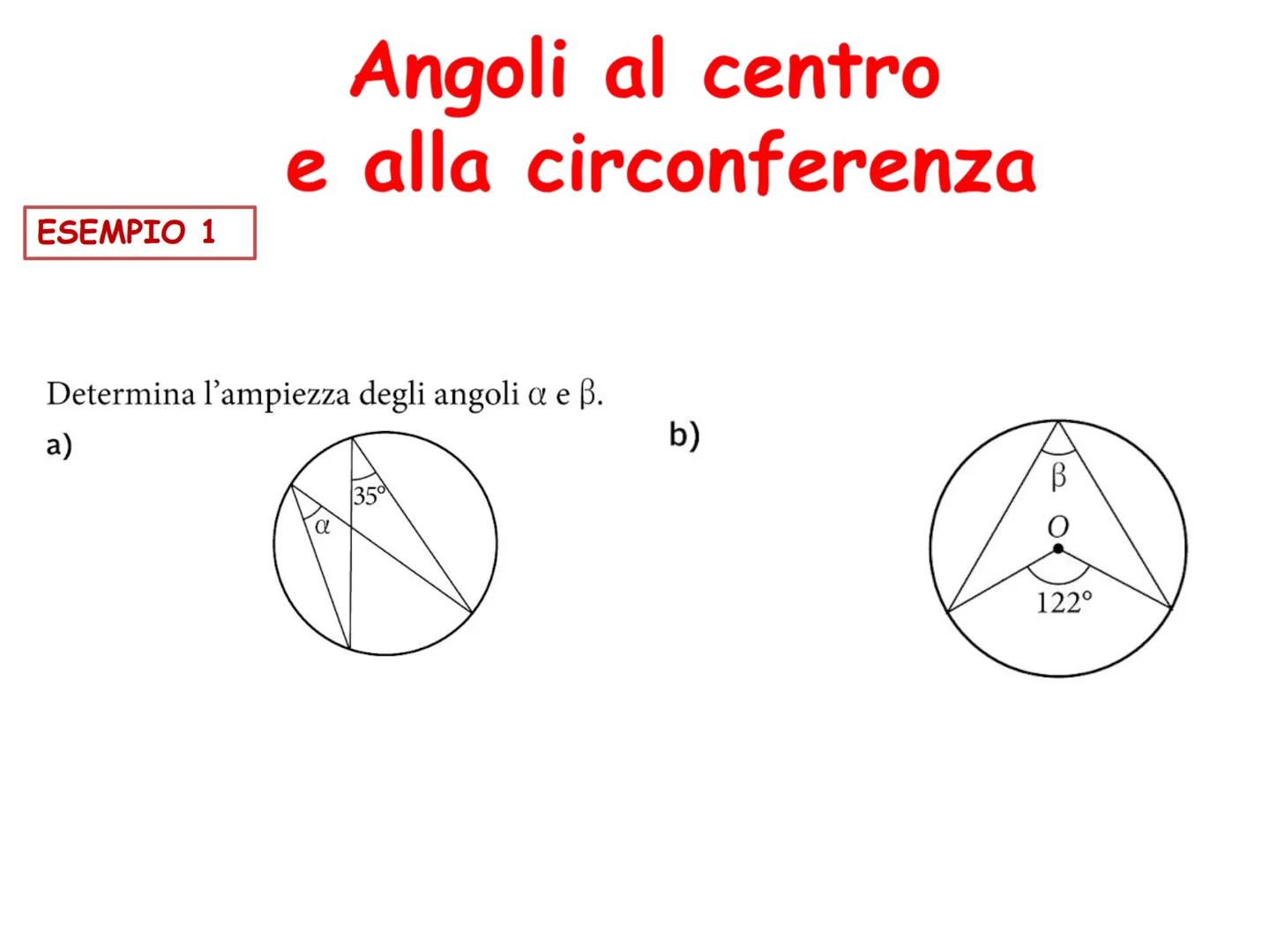 # Angoli al centro
e alla circonferenza
$\alpha$
L
$\alpha$
L # Angoli al centro
Si chiama angolo al centro un angolo che ha
per verti
