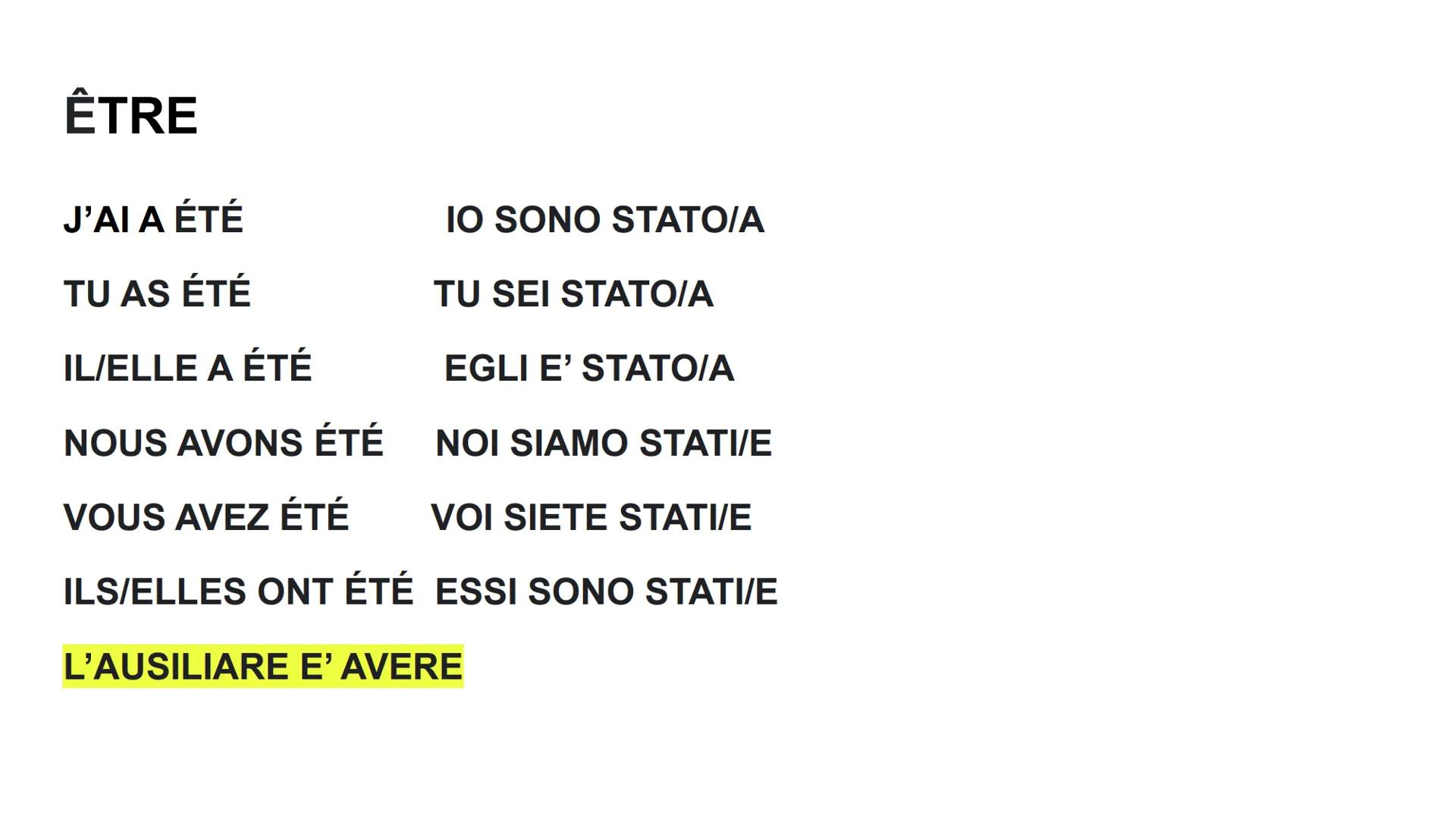 LE PASSÉ COMPOSÉ
GRAMMAIRE COME VIENE USATO?
IL PASSÉ COMPOSÉ E' USATO PER DESCRIVERE UN'AZIONE AVVENUTA
NEL PASSATO, UN PASSATO NÉ TROPPO R