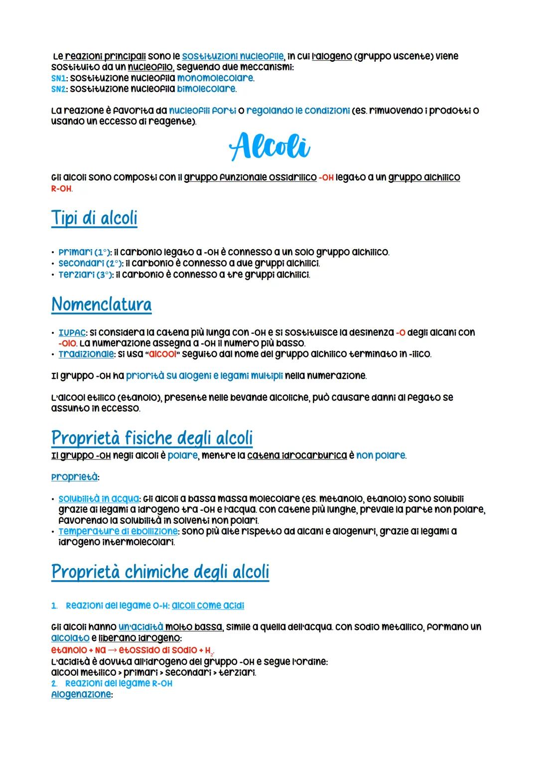 # Gruppi funzionali
Atomi o raggruppamenti atomici legati ad una catena carboniosa, che determinano la
reattività chimica dei composti orga