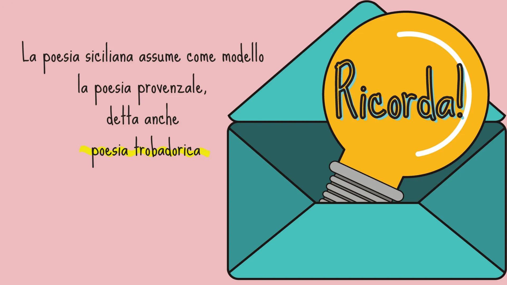 # SCUOLA POETICA SICILIANA
1230-1250
CORTE SICILIANA
DI FEDERICO II di
Svevia Perché si chiama così?
Intorno alla metà del XIII secolo,
l'