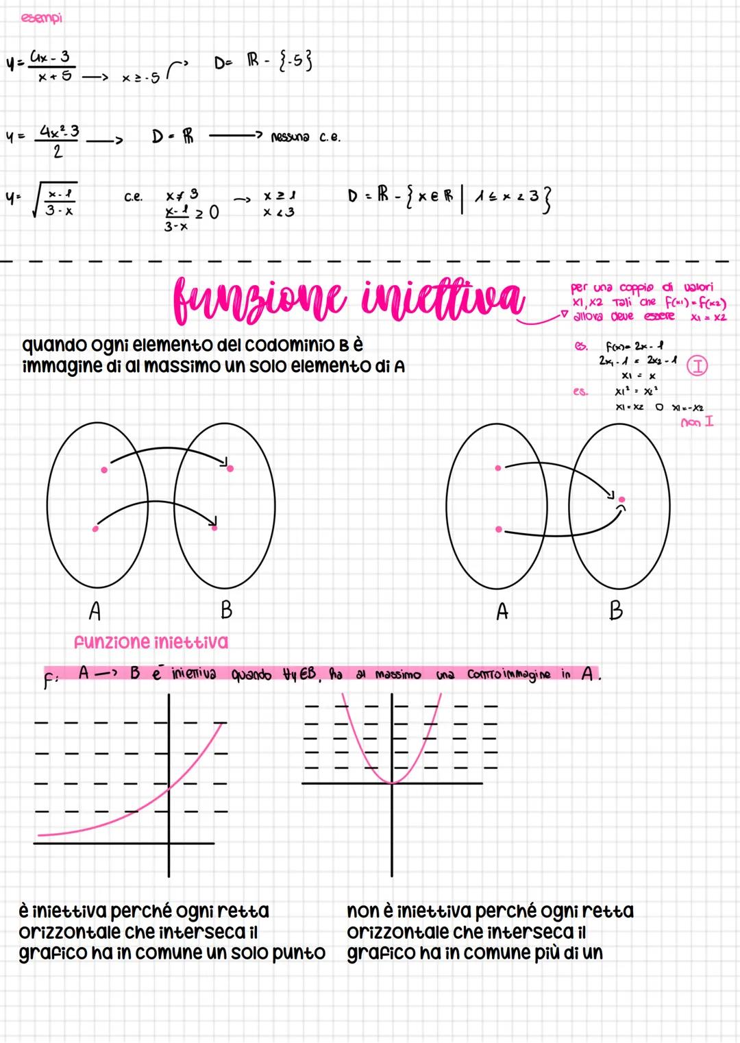esempi
4= 4x-3
x+5 x2-5
$
D= R-2-53
4= 4x23
2
>
D-R
>
nessuna c. e.
4=
x-1
с.е.
3-x
$
x 3
20
$
X21
X43
$
D=R-{xER 14x233
3-x
funzione i