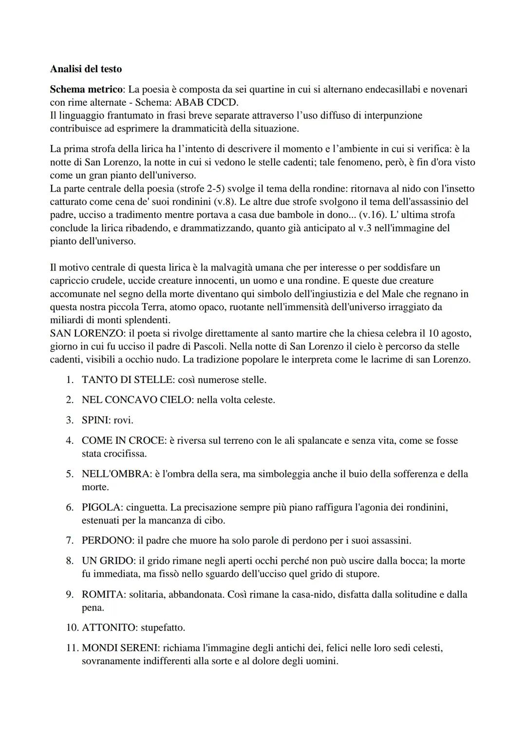 X agosto
La famosissima poesia "X Agosto" è una delle opere più celebri del poeta italiano Giovanni
Pascoli, si trova nella Myricae, essa è
