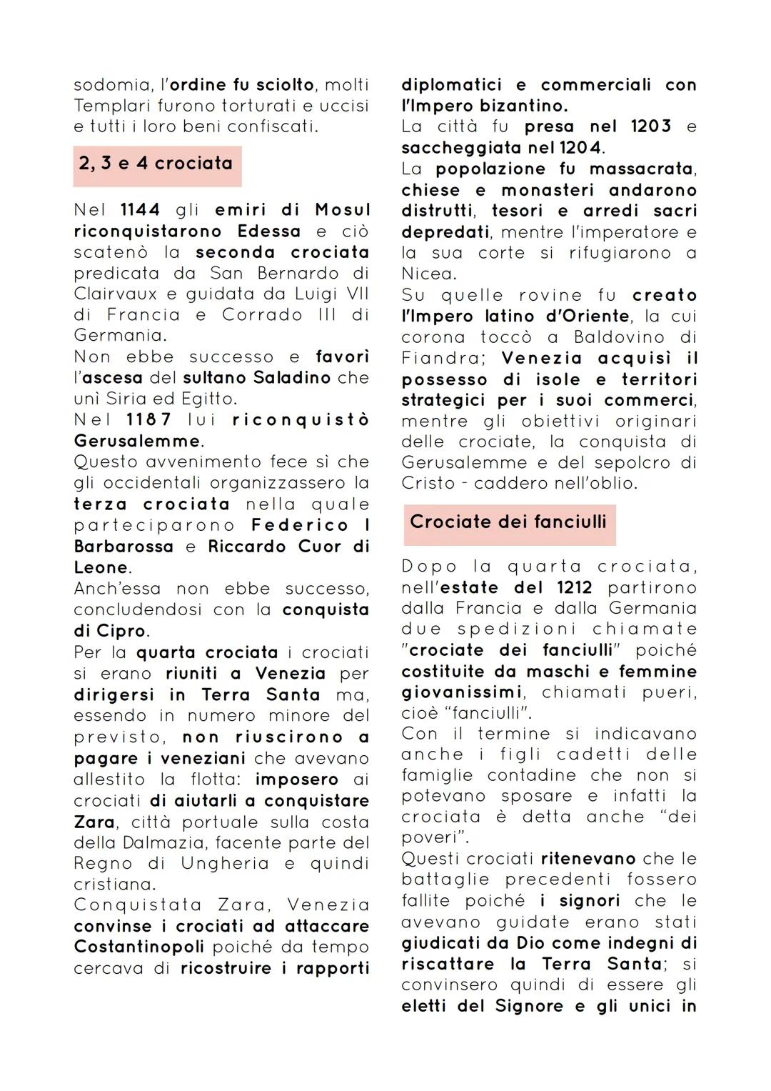# CROCIATE IN ORIENTE E OCCIDENTE
Dall'XI secolo lo sviluppo delle
campagne e dei commerci fu
accompagnato da un
potenziamento delle vie di