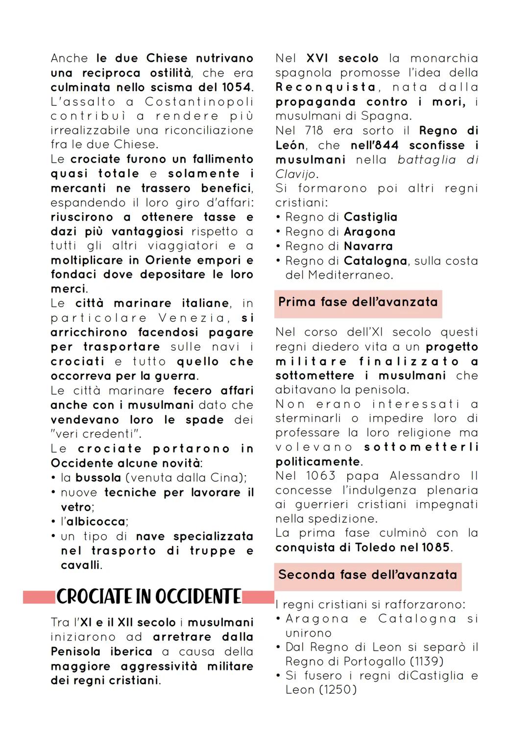 # CROCIATE IN ORIENTE E OCCIDENTE
Dall'XI secolo lo sviluppo delle
campagne e dei commerci fu
accompagnato da un
potenziamento delle vie di