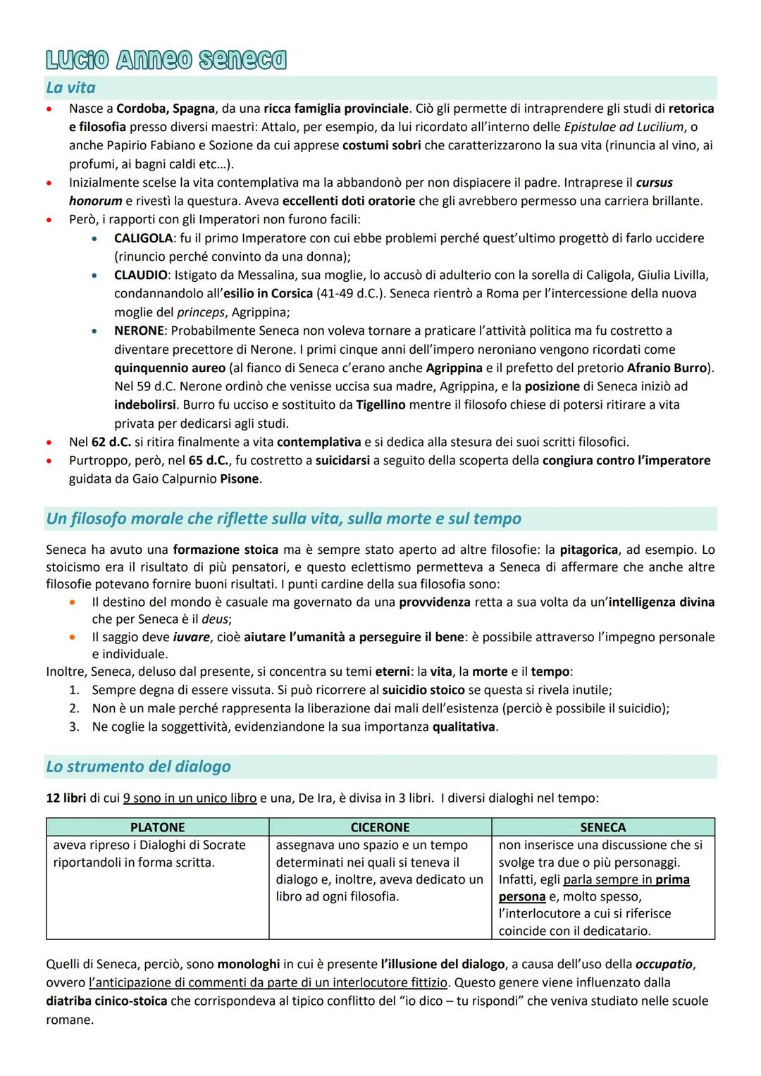 # CONSOLATIONES
Consolatio ad Marciam: Seneca la scrive nel 40 d.C. per Marcia, una nobile donna romana, per consolarla per la
perdita del