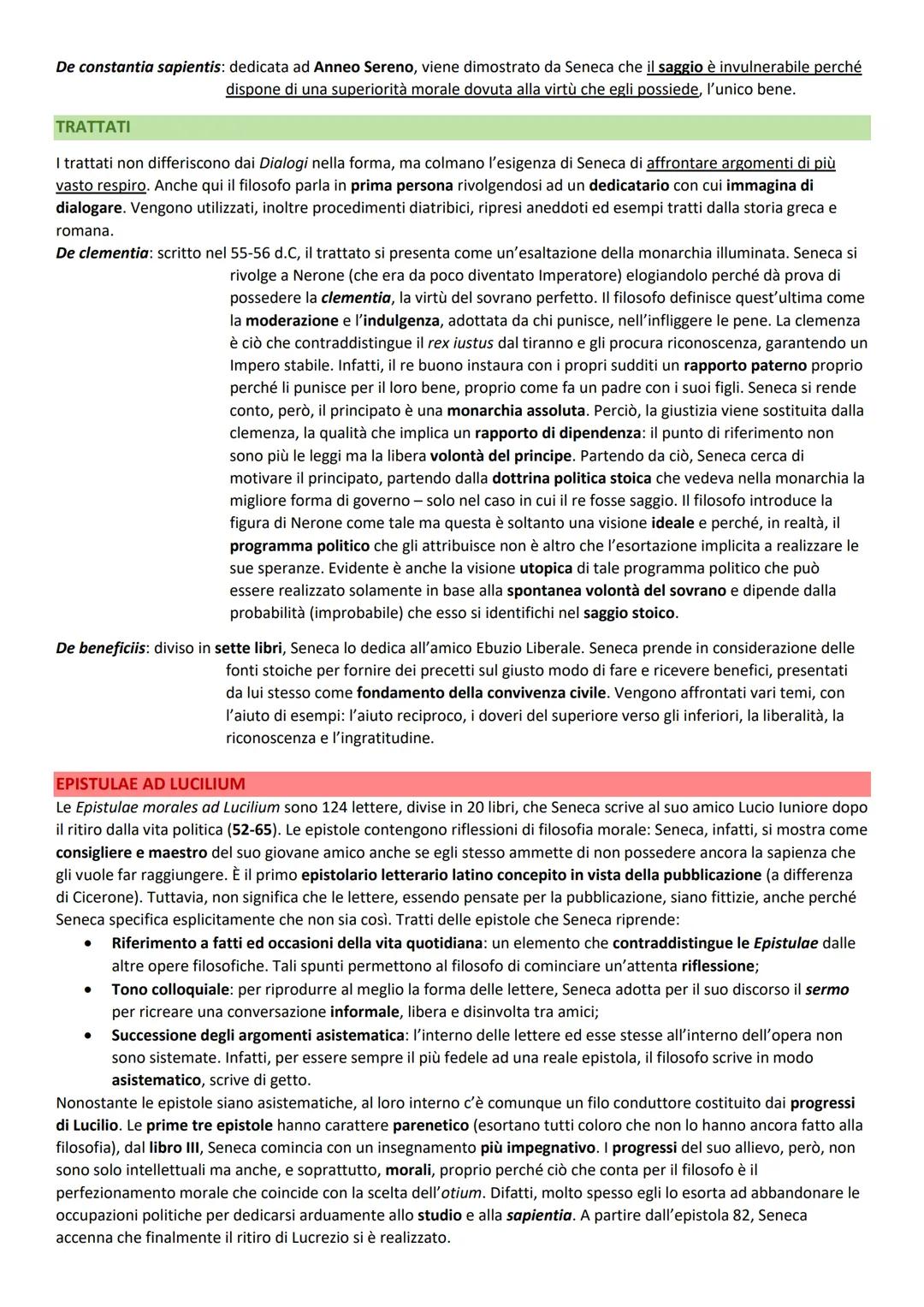 # CONSOLATIONES
Consolatio ad Marciam: Seneca la scrive nel 40 d.C. per Marcia, una nobile donna romana, per consolarla per la
perdita del