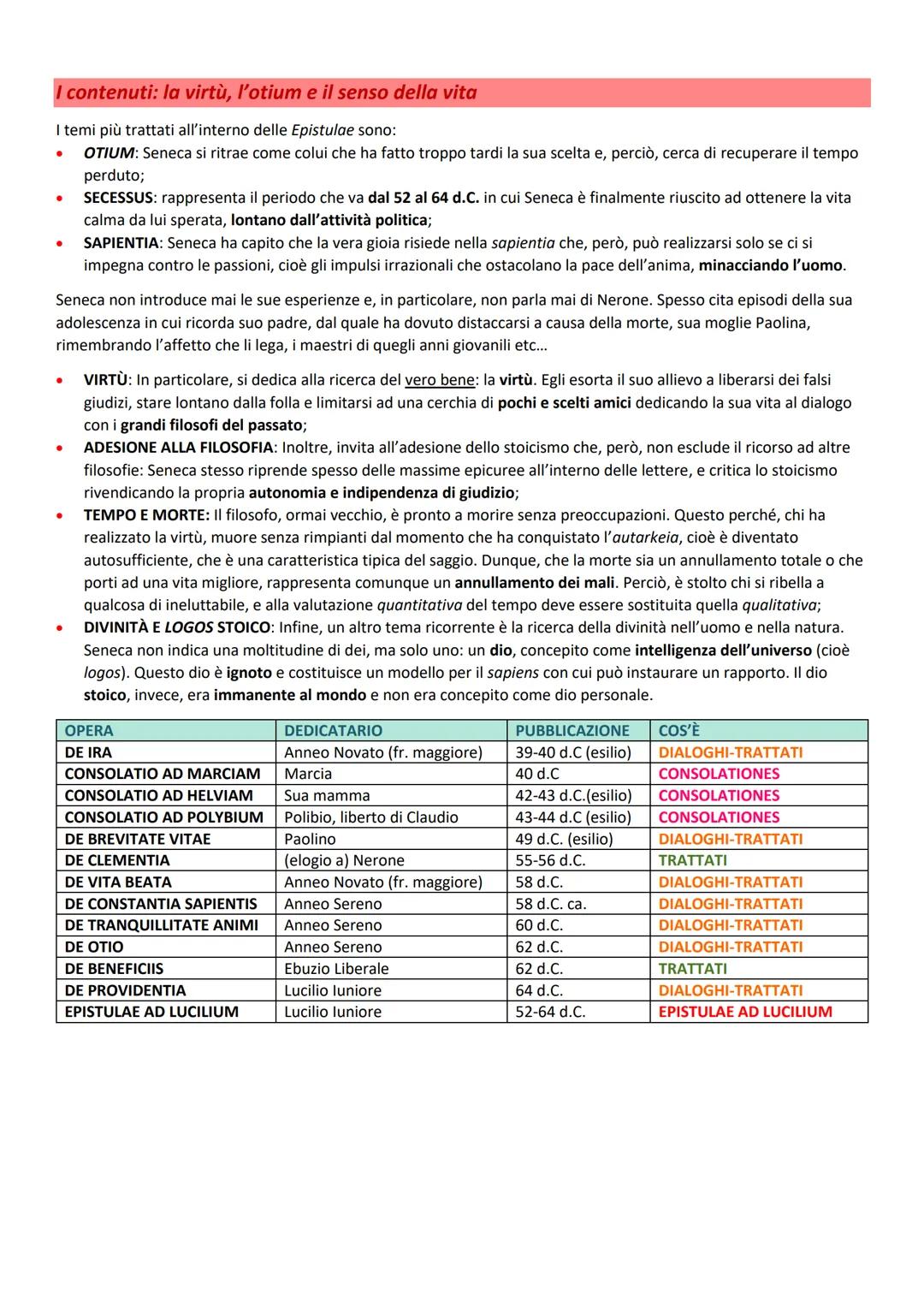 # CONSOLATIONES
Consolatio ad Marciam: Seneca la scrive nel 40 d.C. per Marcia, una nobile donna romana, per consolarla per la
perdita del