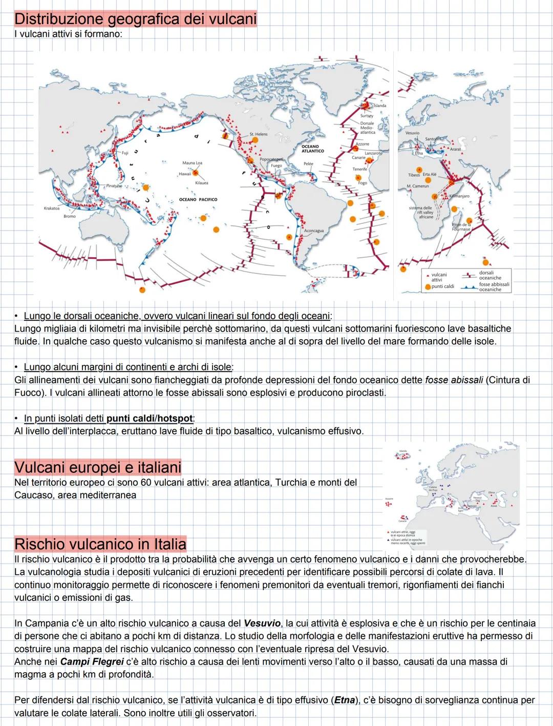 # I vulcani
Un vulcano è la manifestazione in superficie della risalita del magma, cioè una roccia fusa mescolata a gas e vapori, tutti
ad a