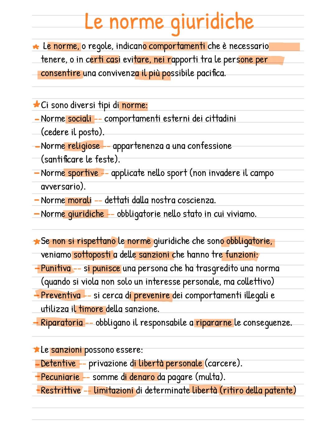 DIRITTO-LE NORME GIURIDICHE