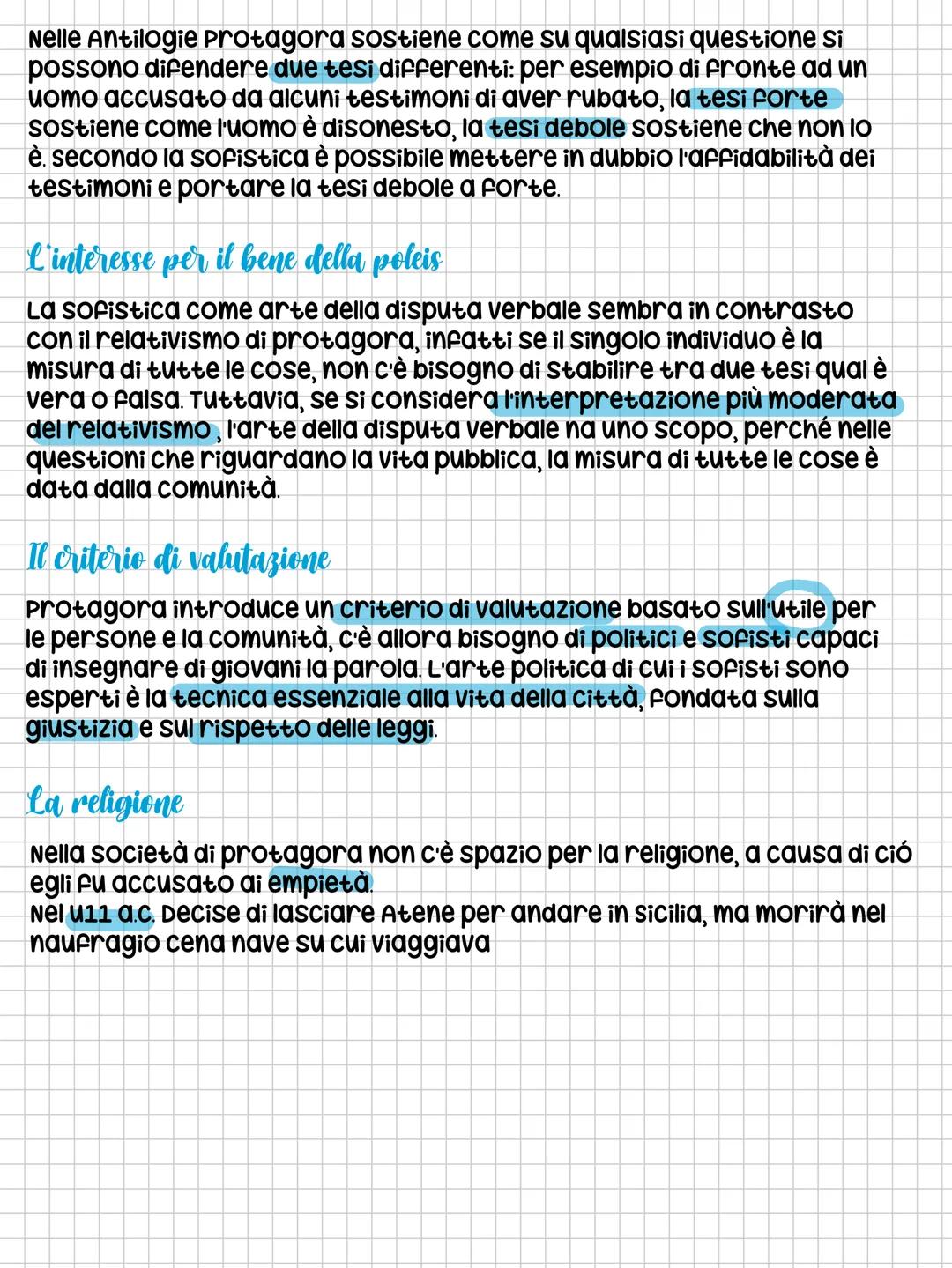 Protagora
Nasce ad Abdera nel v se. c. a.c.
verso i 30 anni inizia a dedicarsi all'insegnamento viaggiando per
tutta la Grecia e soggiornand