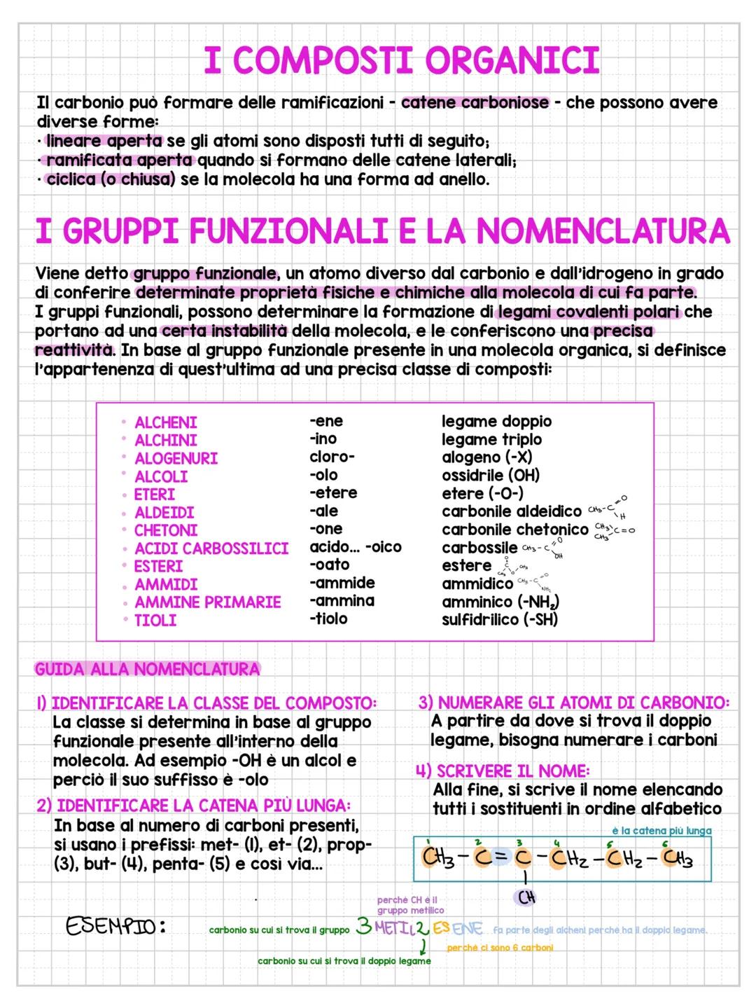 # I COMPOSTI ORGANICI
Si definiscono composti organici tutti i composti del carbonio, e la chimica organica è
La Branca della chimica che n